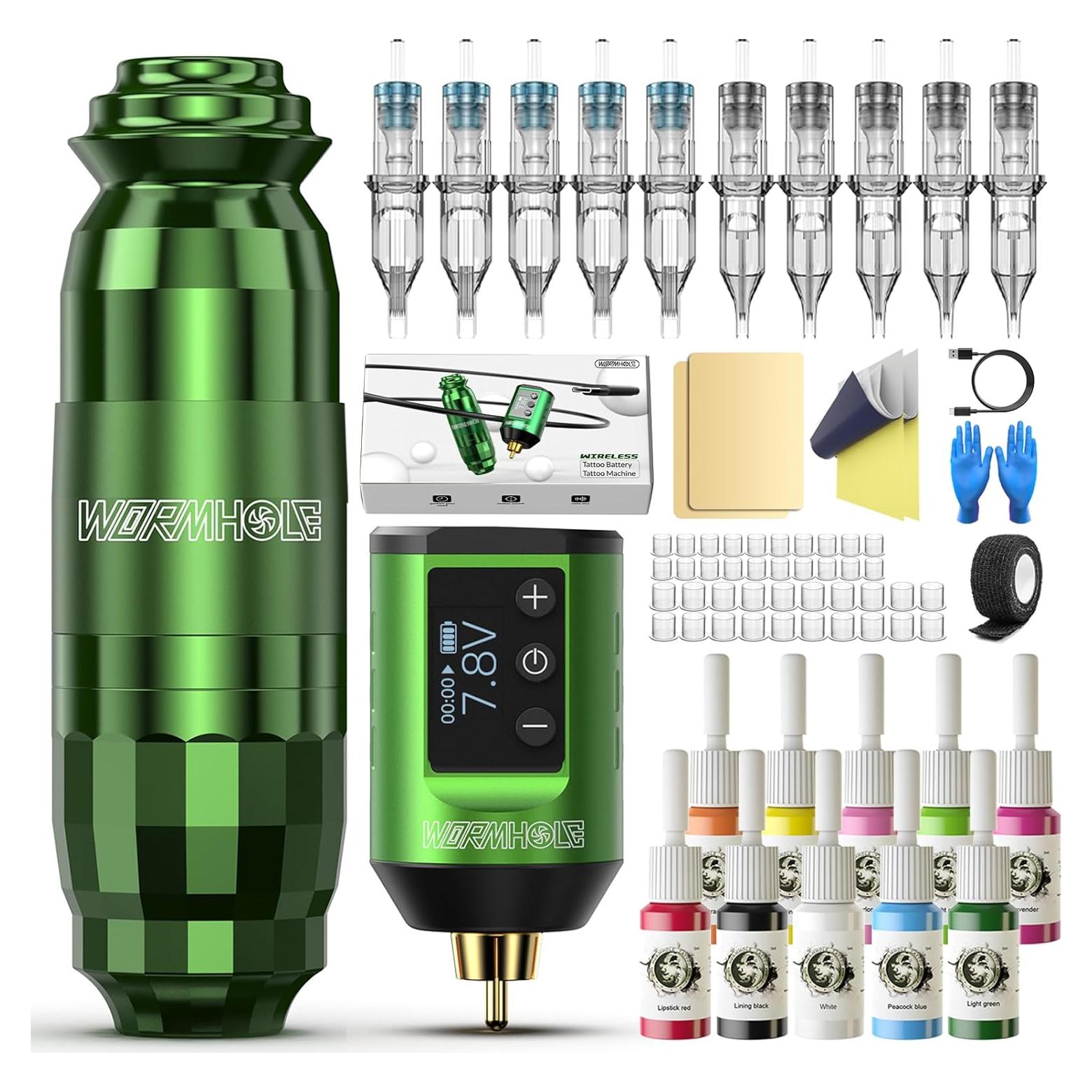 Kit de máquina de tatuaje Wormhole Wireless 1500mAh