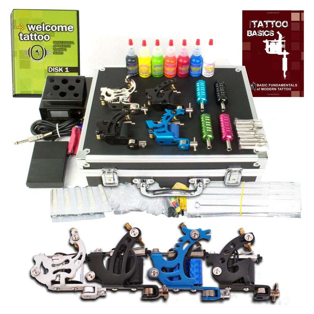 Kit de Tatuaje Pirate Face Tattoo - 4 Máquinas y 7 Tintas