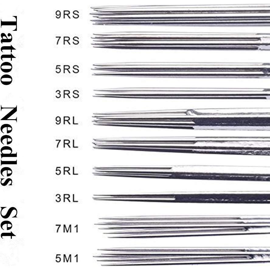 Juego de Agujas de Tatuaje Autdor 50PCS Estériles 9RL