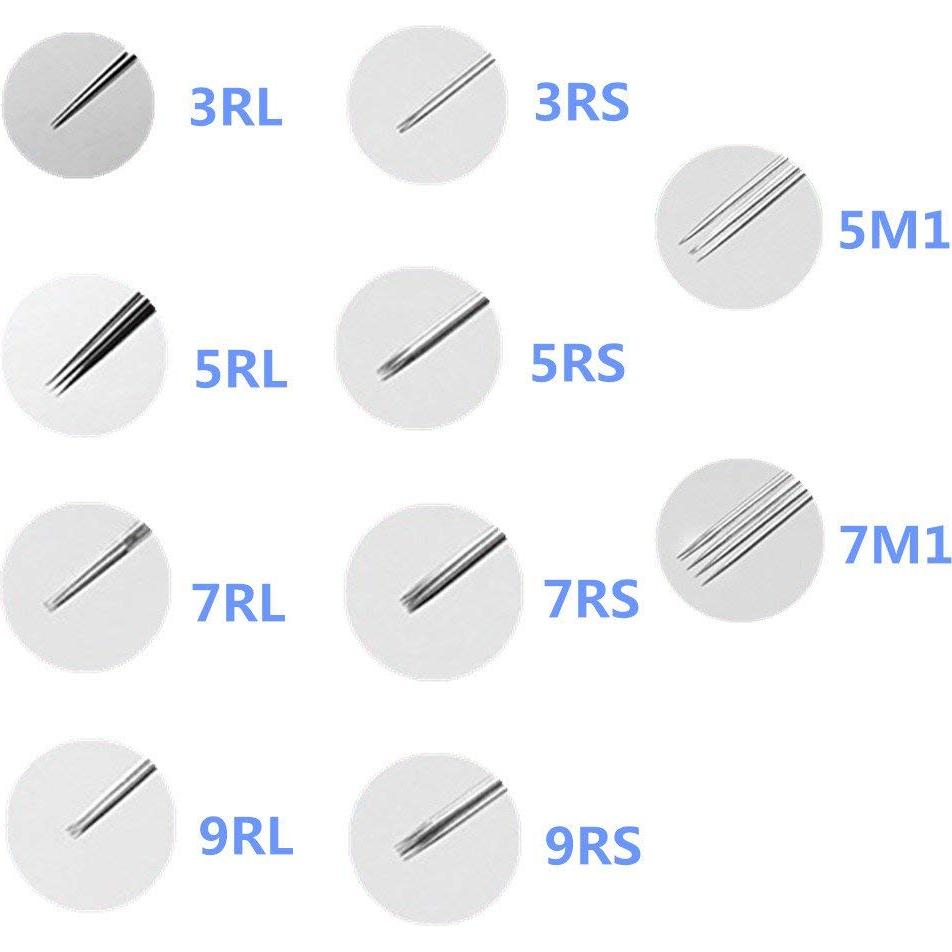 Juego de Agujas de Tatuaje Autdor 50PCS Estériles 9RL