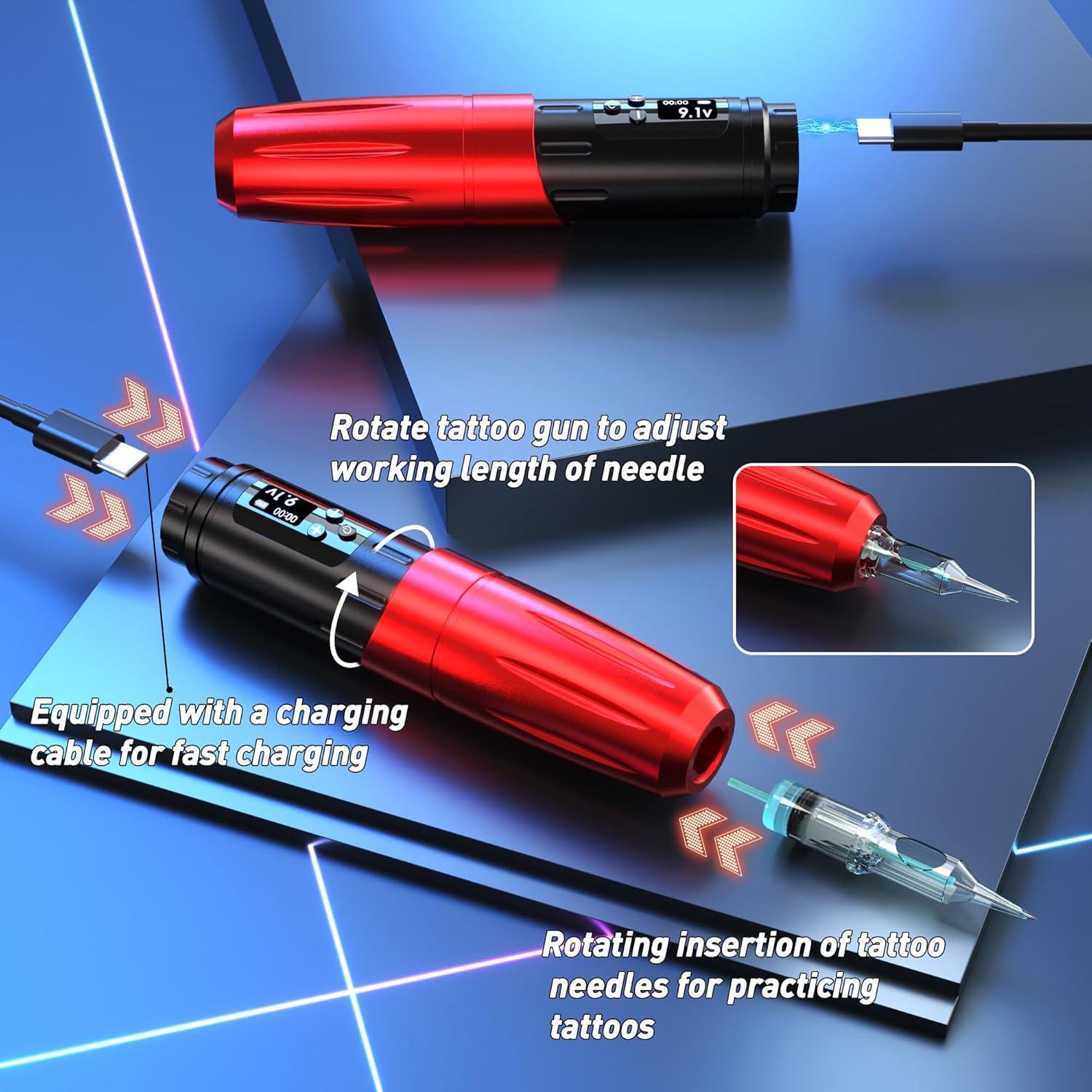 Kit de microblading Ybeauty con 50 agujas y 5 tintas