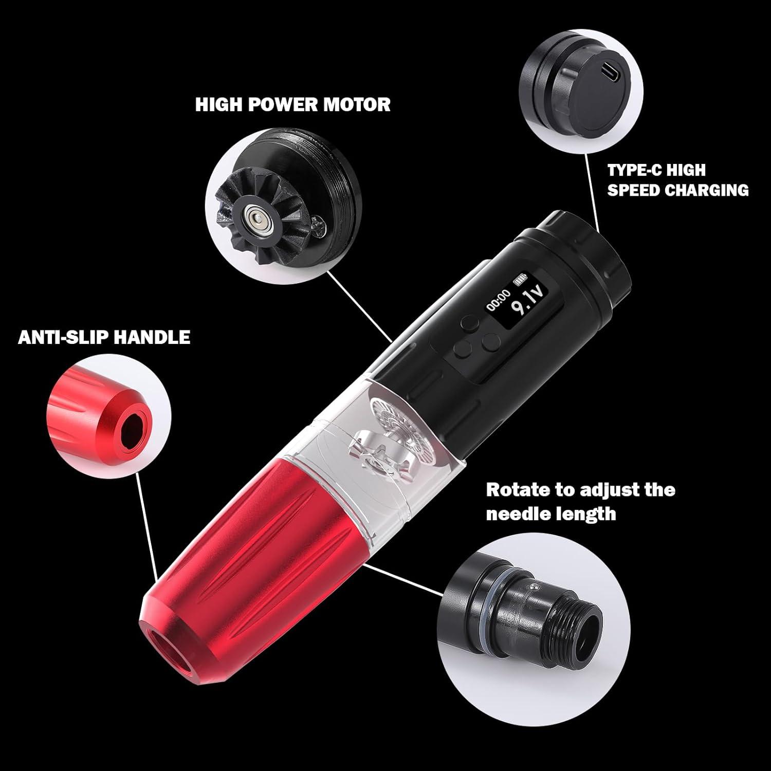 Kit de microblading Ybeauty con 50 agujas y 5 tintas