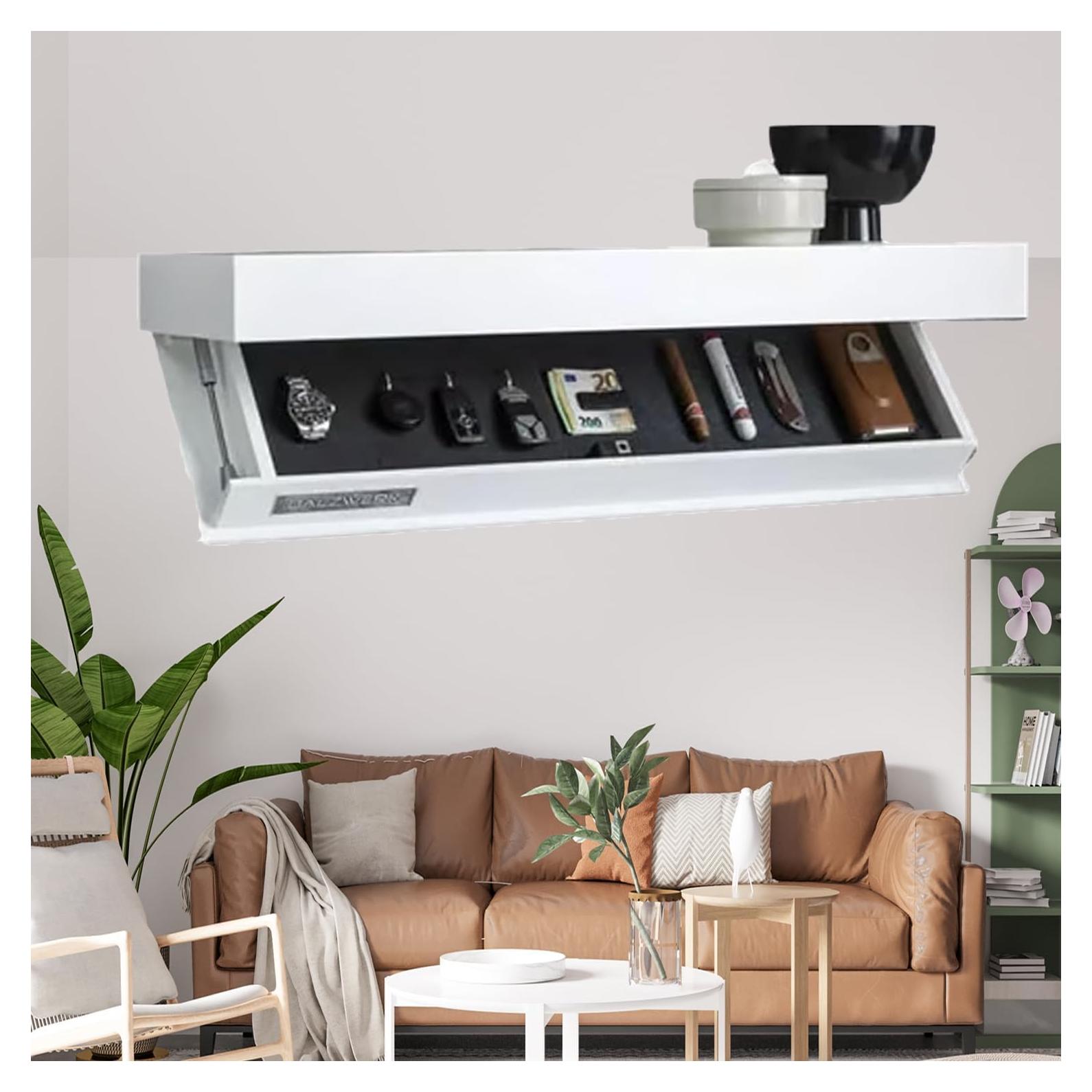 Estante Flotante Magicflap con Compartimento Secreto Blanco