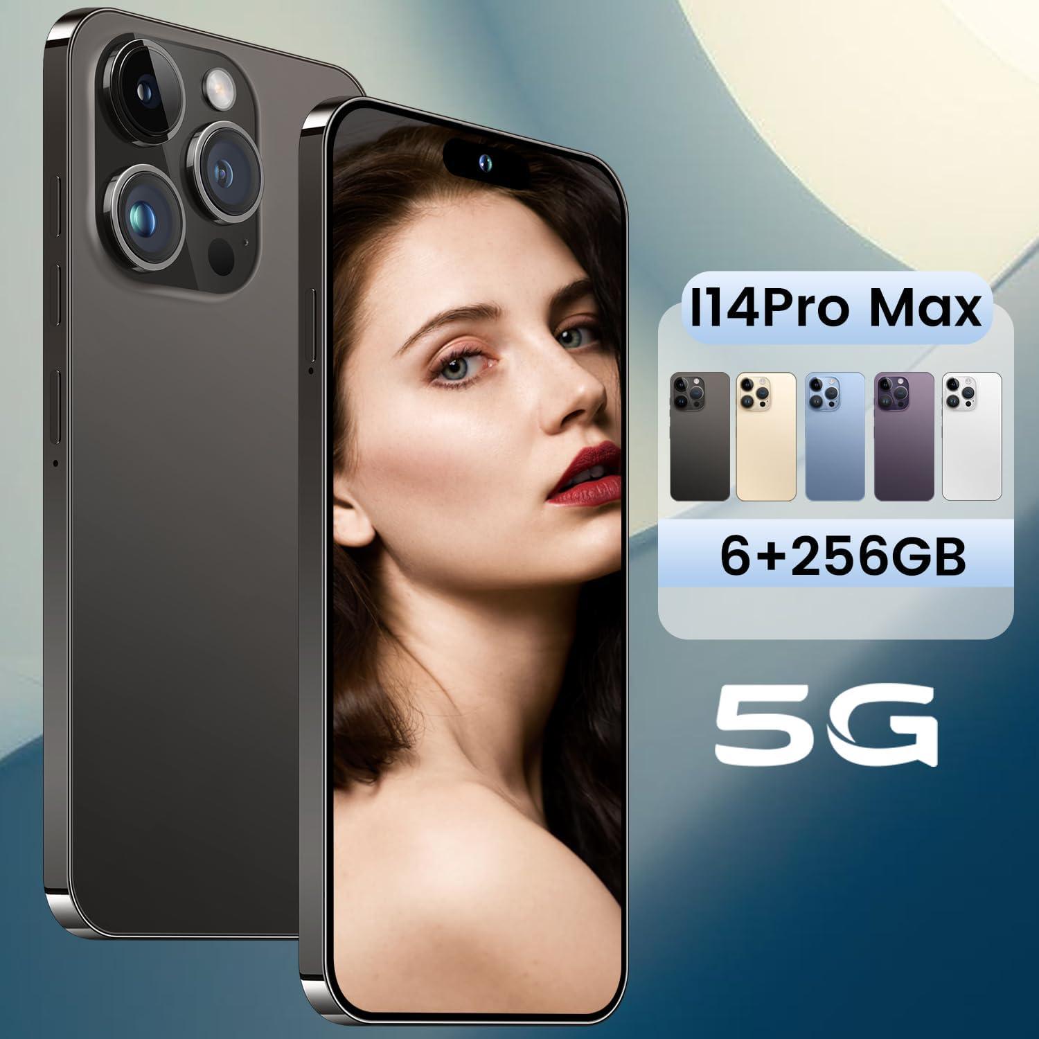 I14 Pro Max Smartphone 6.82" HD 256GB Doble SIM Negro