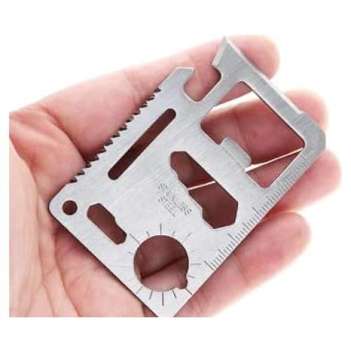 Tarjeta Multi-Herramienta 11-en-1 Genérico Acero Inoxidable