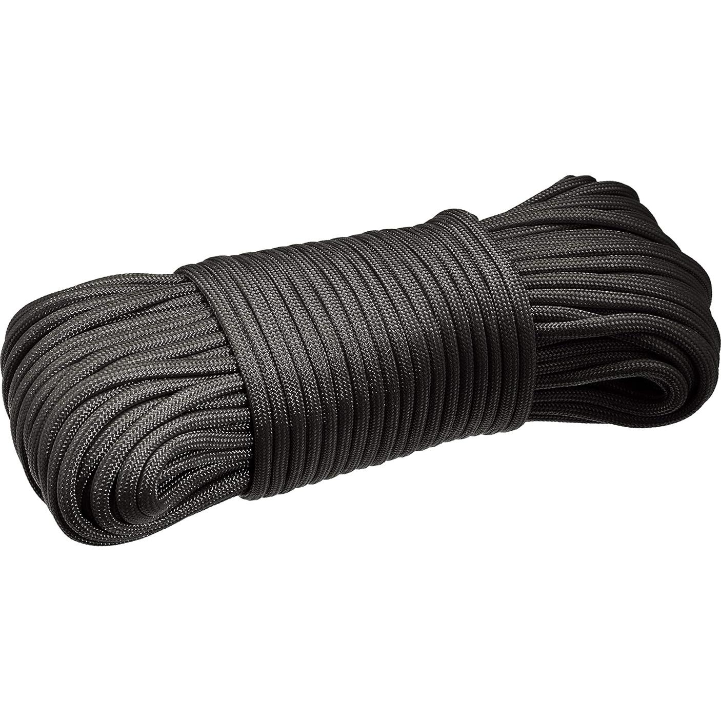 Paracord Amazon Basics 550 Tipo III 30m Nylon Negro