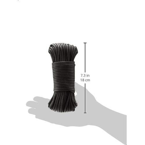 Paracord Amazon Basics 550 Tipo III 30m Nylon Negro