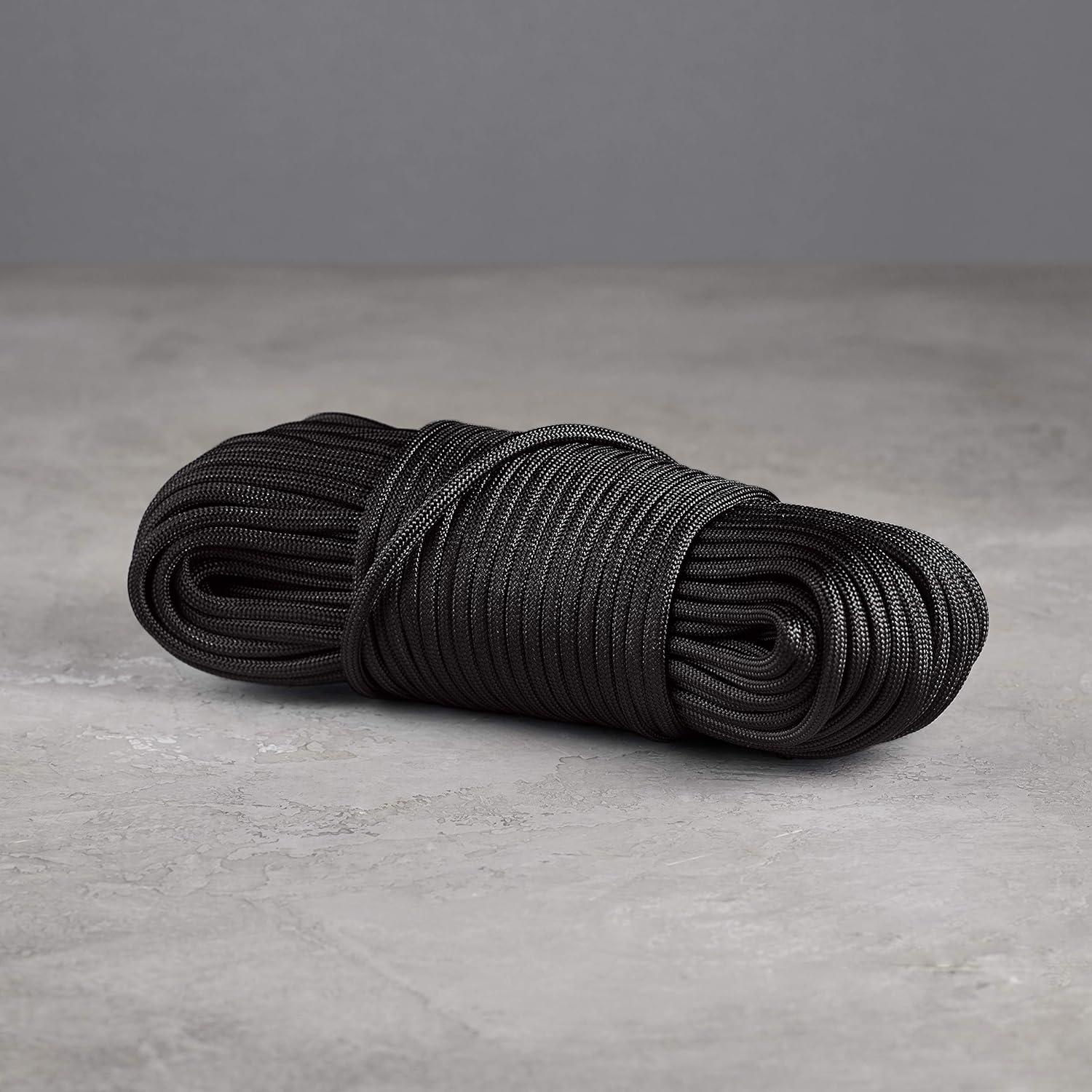 Paracord Amazon Basics 550 Tipo III 30m Nylon Negro