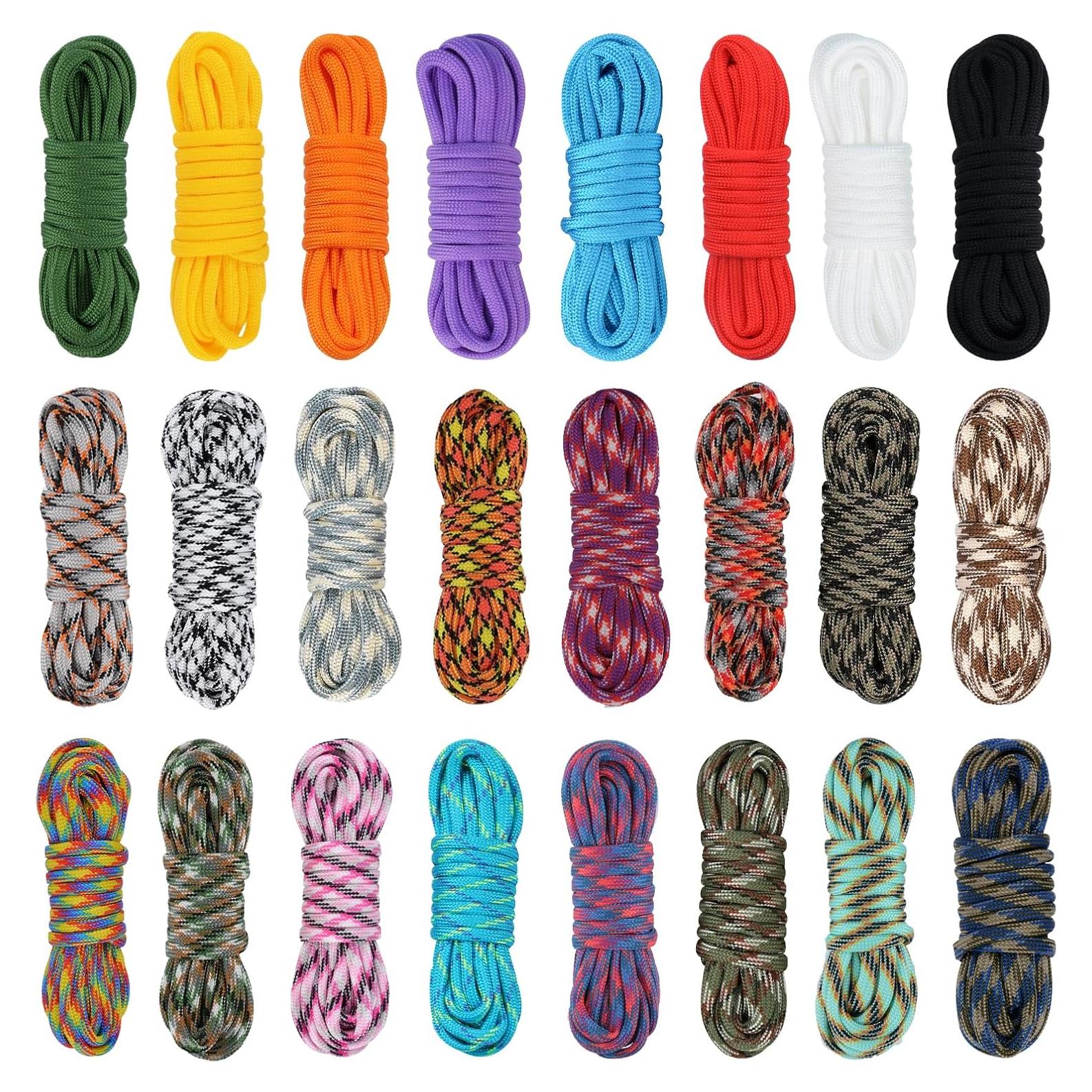 Kit Paracord 550 MONOBIN 24 Colores 3,05 m Cuerda