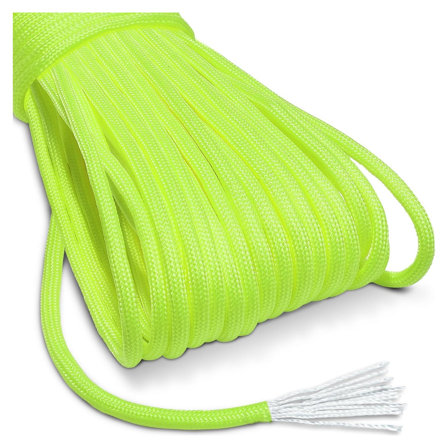 CooBigo Cuerda Paracord 1000LB 30,48m Fluorescente para Camping