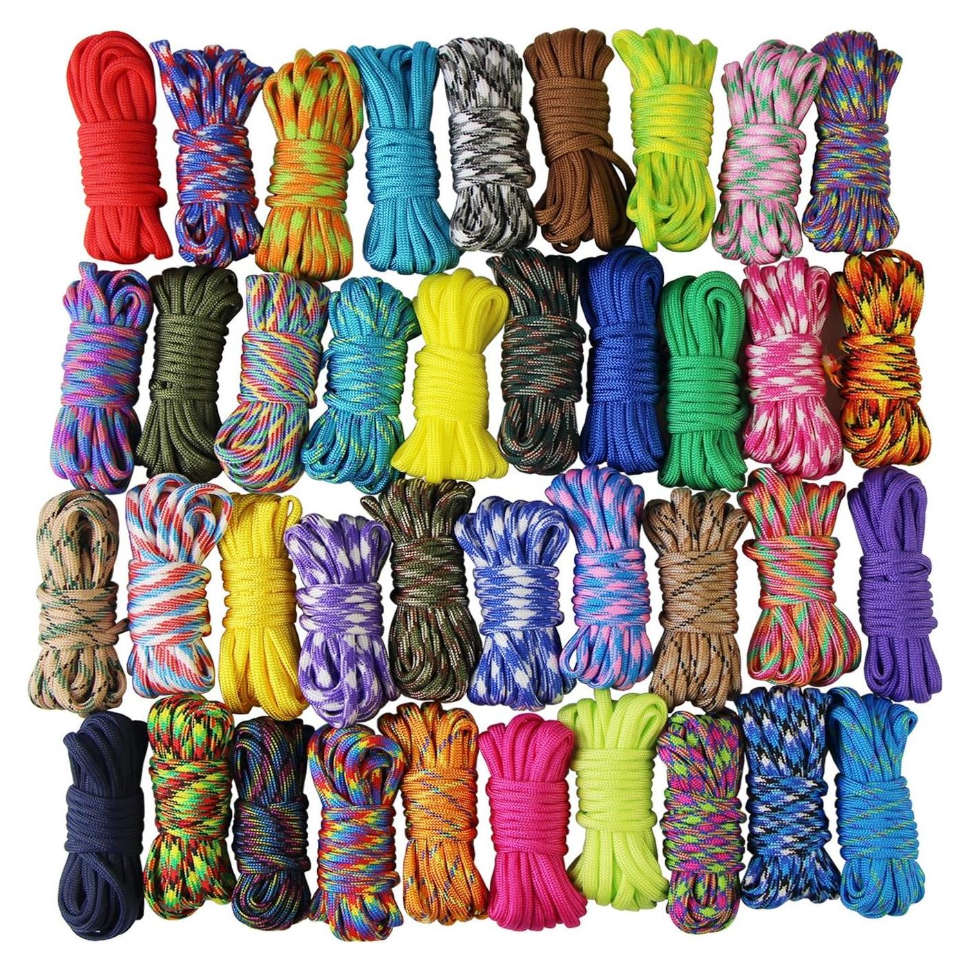 Cuerda Paracord UOOOM 10 Pcs 3m Colorida para Supervivencia