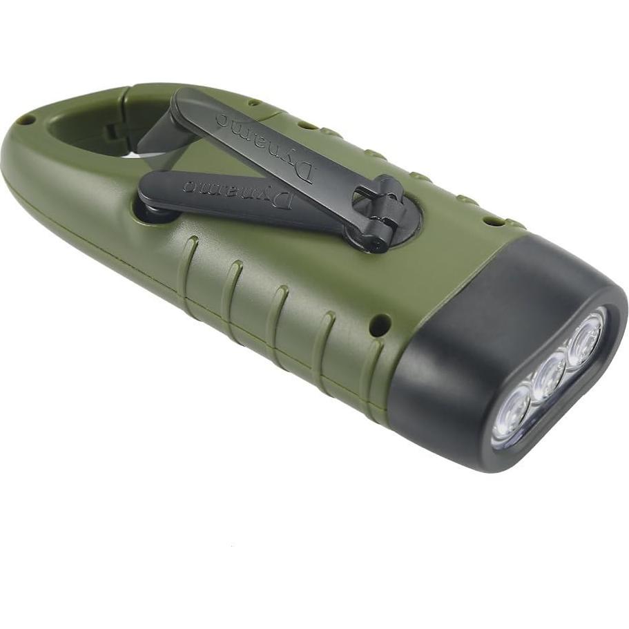Linterna Solar Manivela Simpeak S19 Verde Militar LED