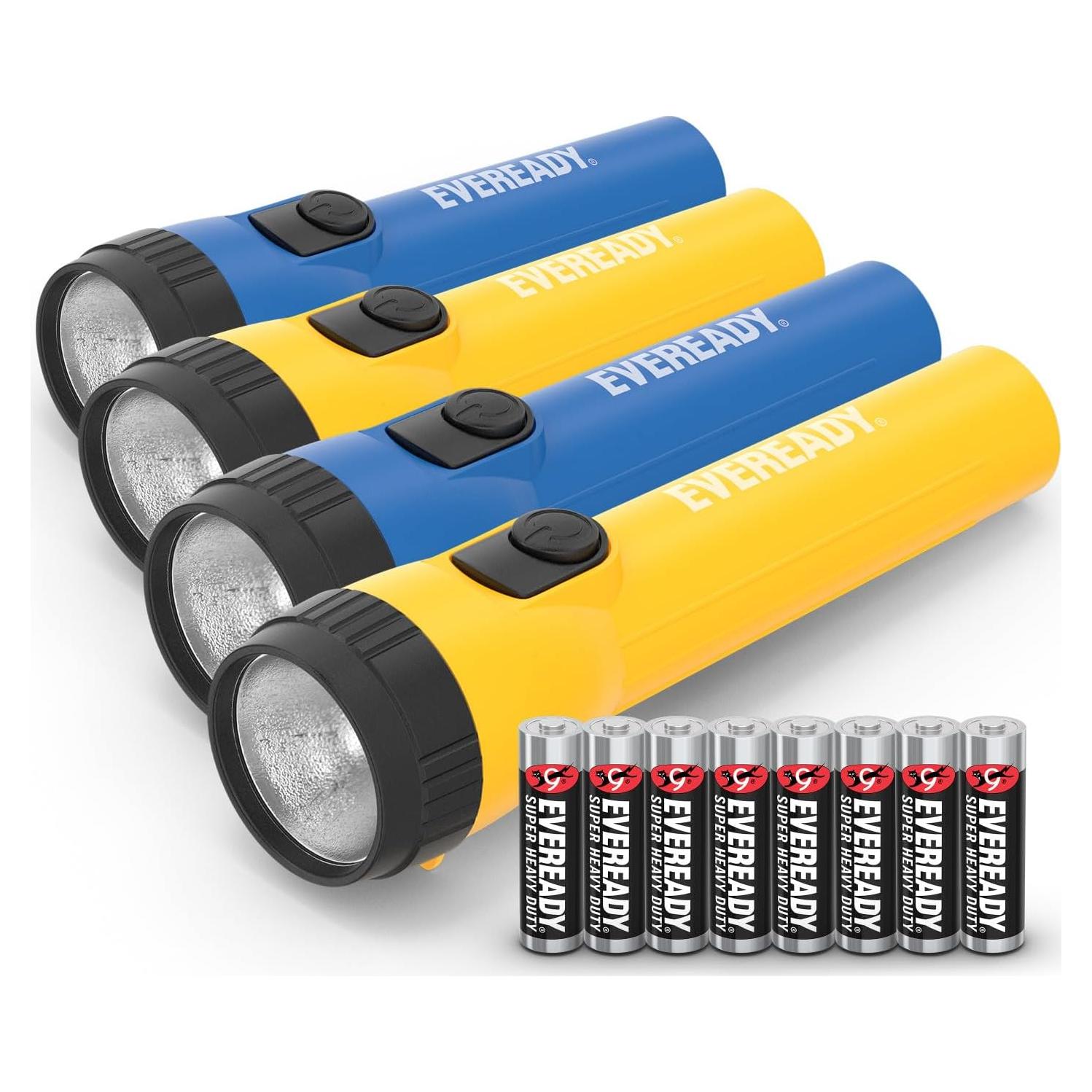 Linterna LED Eveready 4-Pack con Baterías AA Incluidas