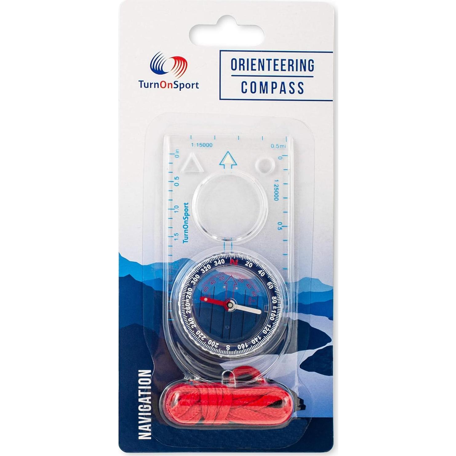 Brújula de Orientación TurnOnSport para Senderismo 11.9cm