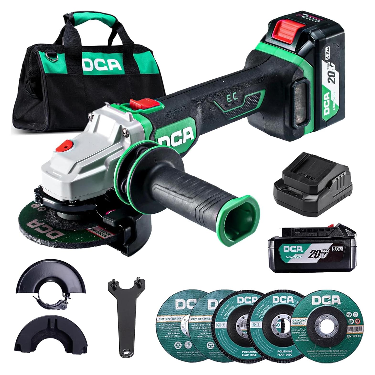 Amoladora Angular DCA 20V 4-1/2" 630W Batería 4.0Ah