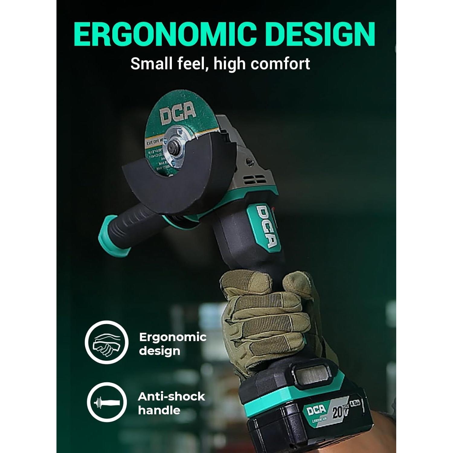 Amoladora Angular DCA 20V 4-1/2" 630W Batería 4.0Ah