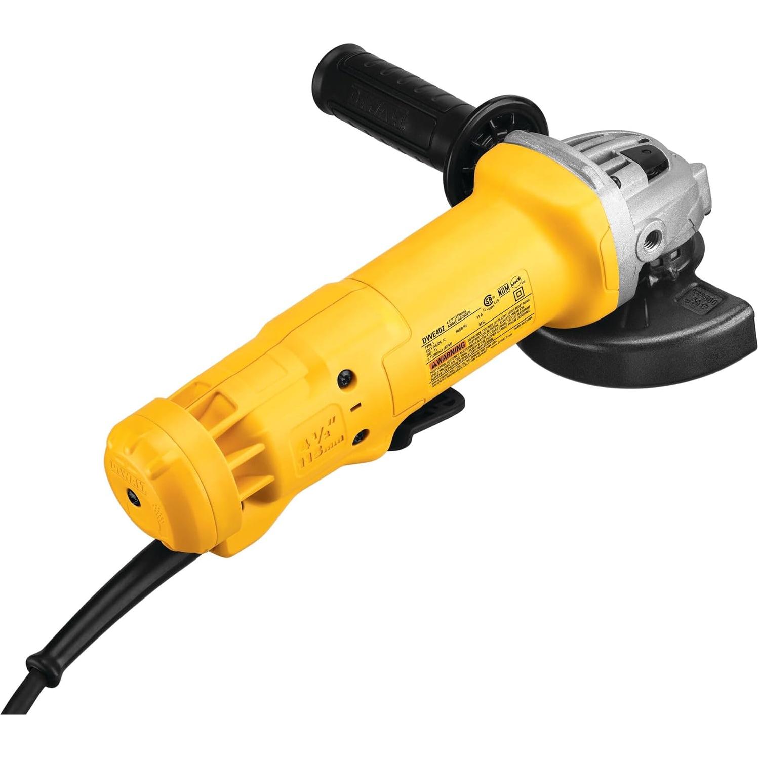 Angle Grinder, 4.5 Inch, 11 Amp, With Paddle Switch (DWE402)