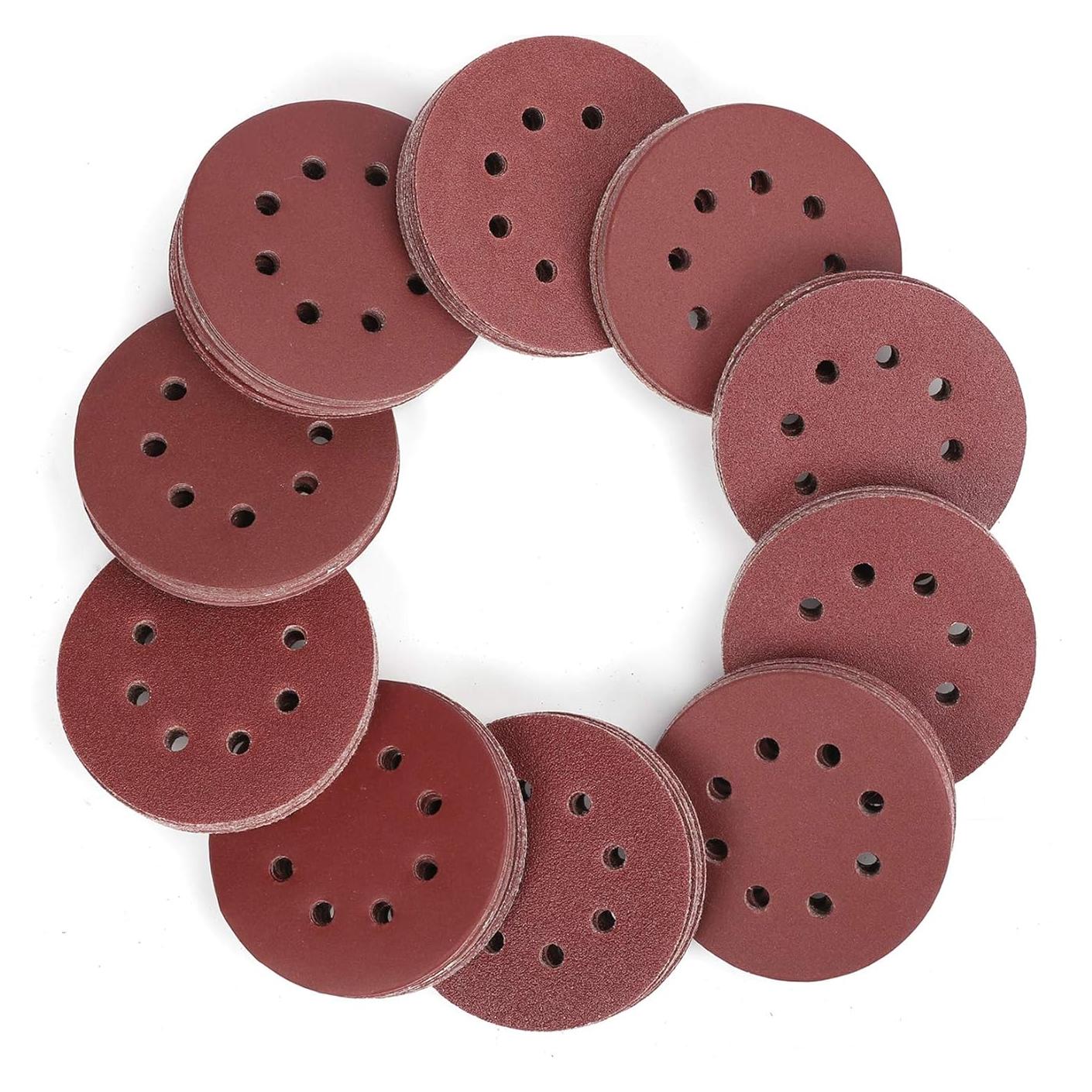 WORKPRO Juego de Discos de Lijado 150 Piezas 125mm 10 Granos