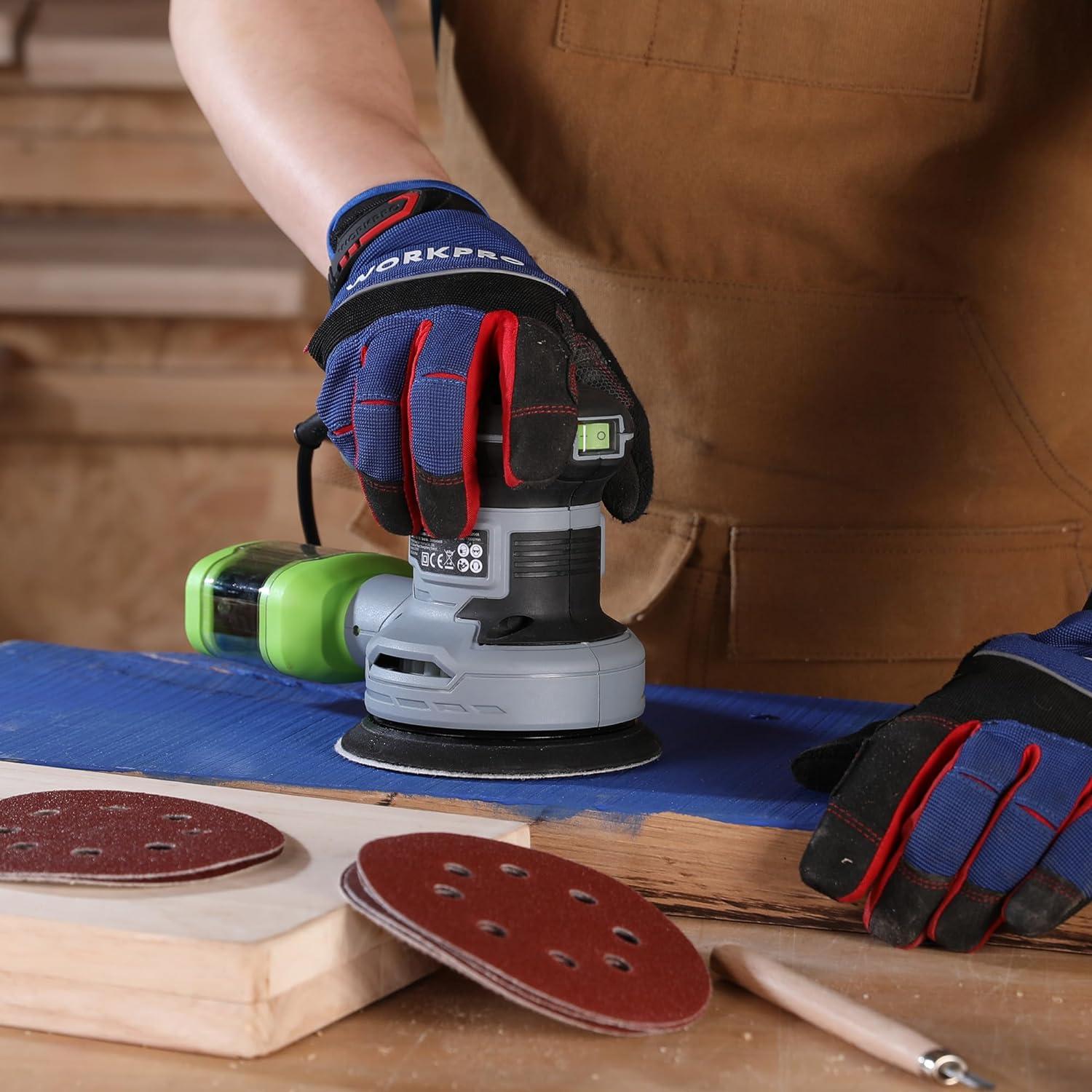 WORKPRO Juego de Discos de Lijado 150 Piezas 125mm 10 Granos