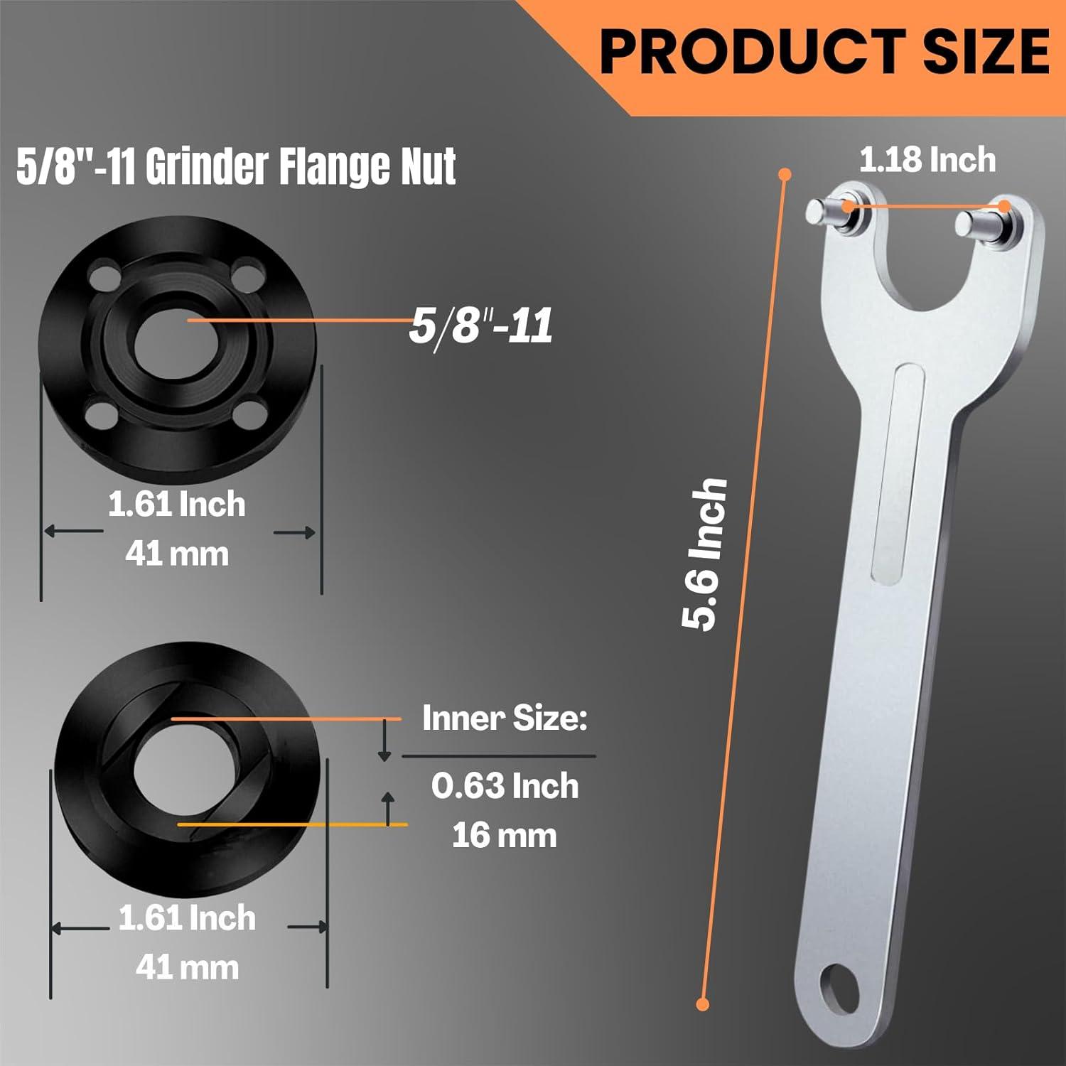 Kit de Tuercas y Llave HOBEREROK para Amoladora 7 Piezas