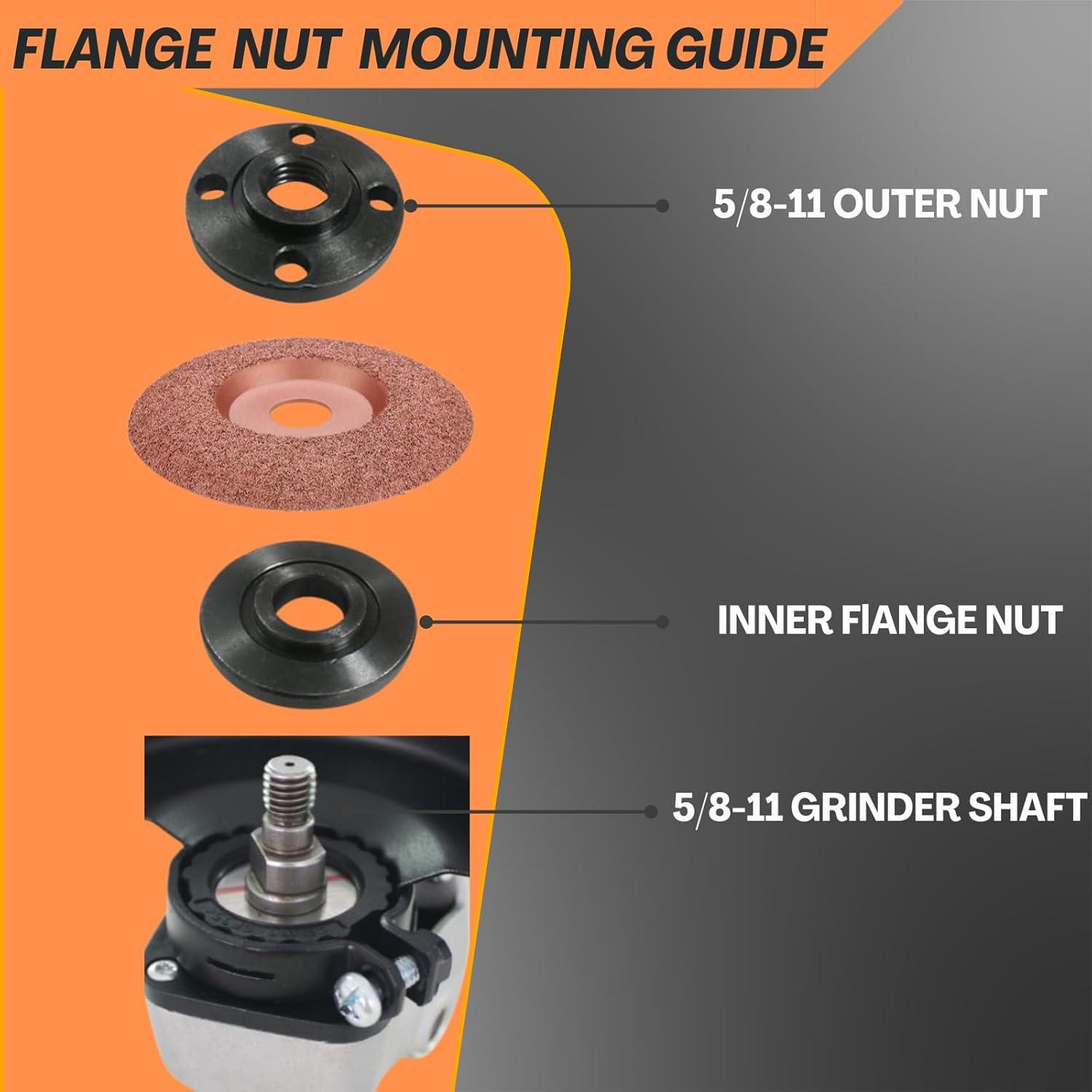 Kit de Tuercas y Llave HOBEREROK para Amoladora 7 Piezas