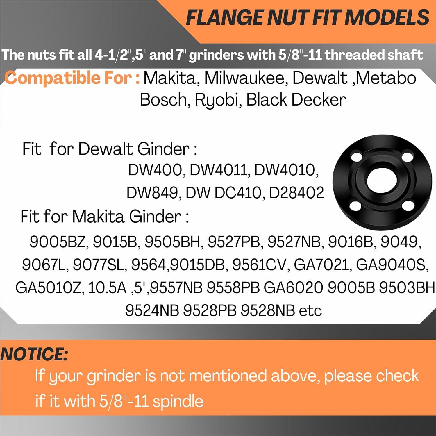 Kit de Tuercas y Llave HOBEREROK para Amoladora 7 Piezas