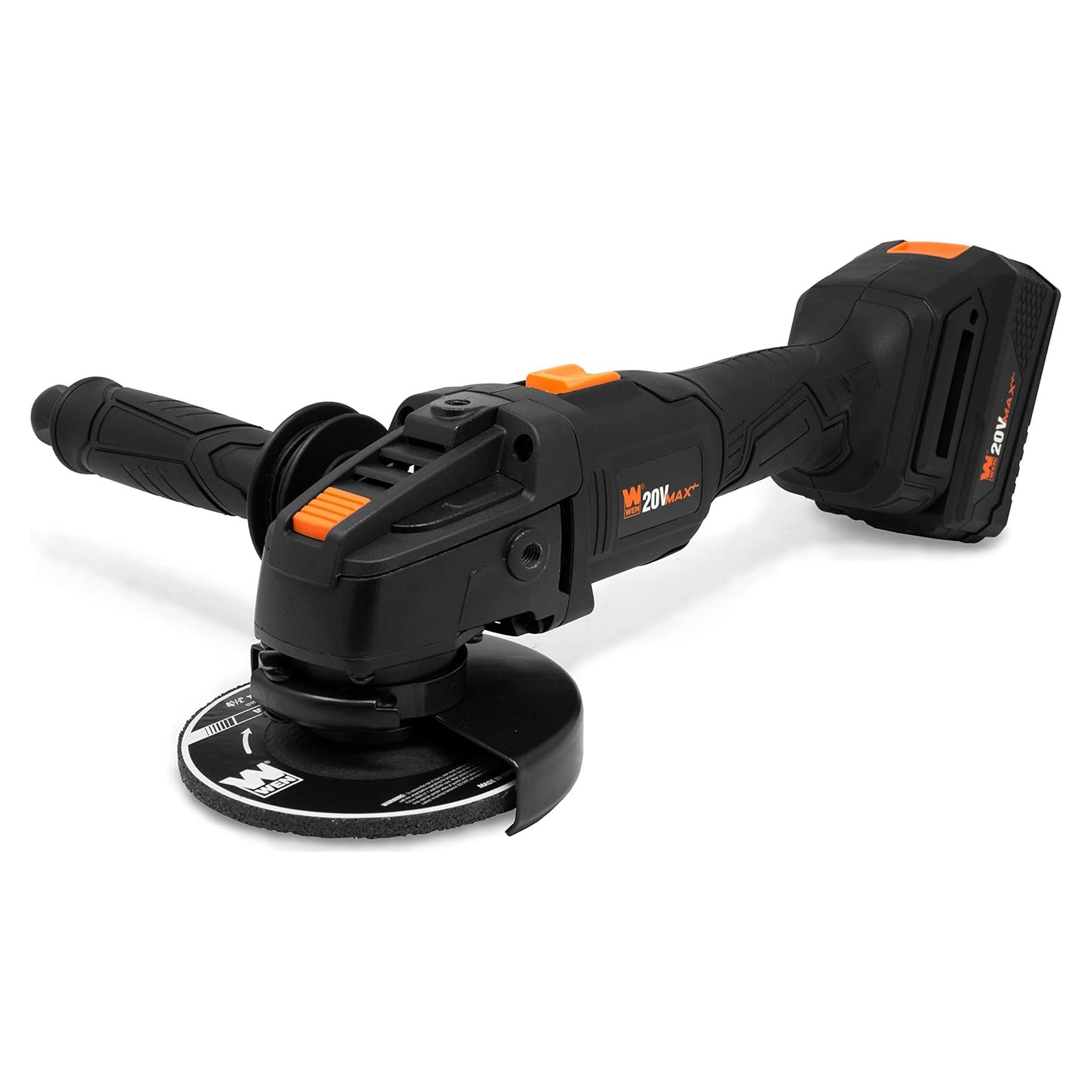 Amoladora Angular Inalámbrica WEN 20V 4.5" con Batería