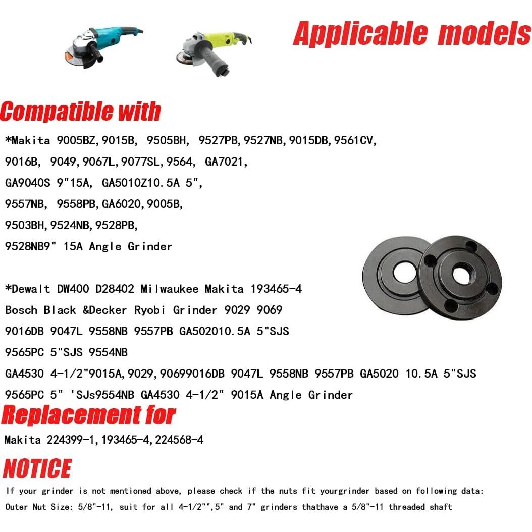 Llave de brida RICHERI 5/8-11 para molinillos 11.43 cm
