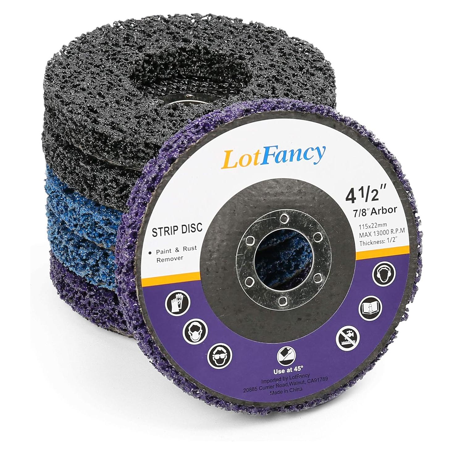 Disco de Desbaste LotFancy 4.5" Surtido 6PCS Carburo Silicio