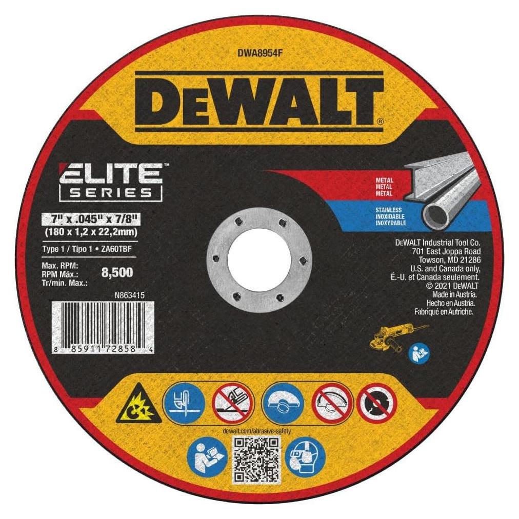 Rueda Abrasiva DeWalt DWA8954F 17.78cm Grano 60