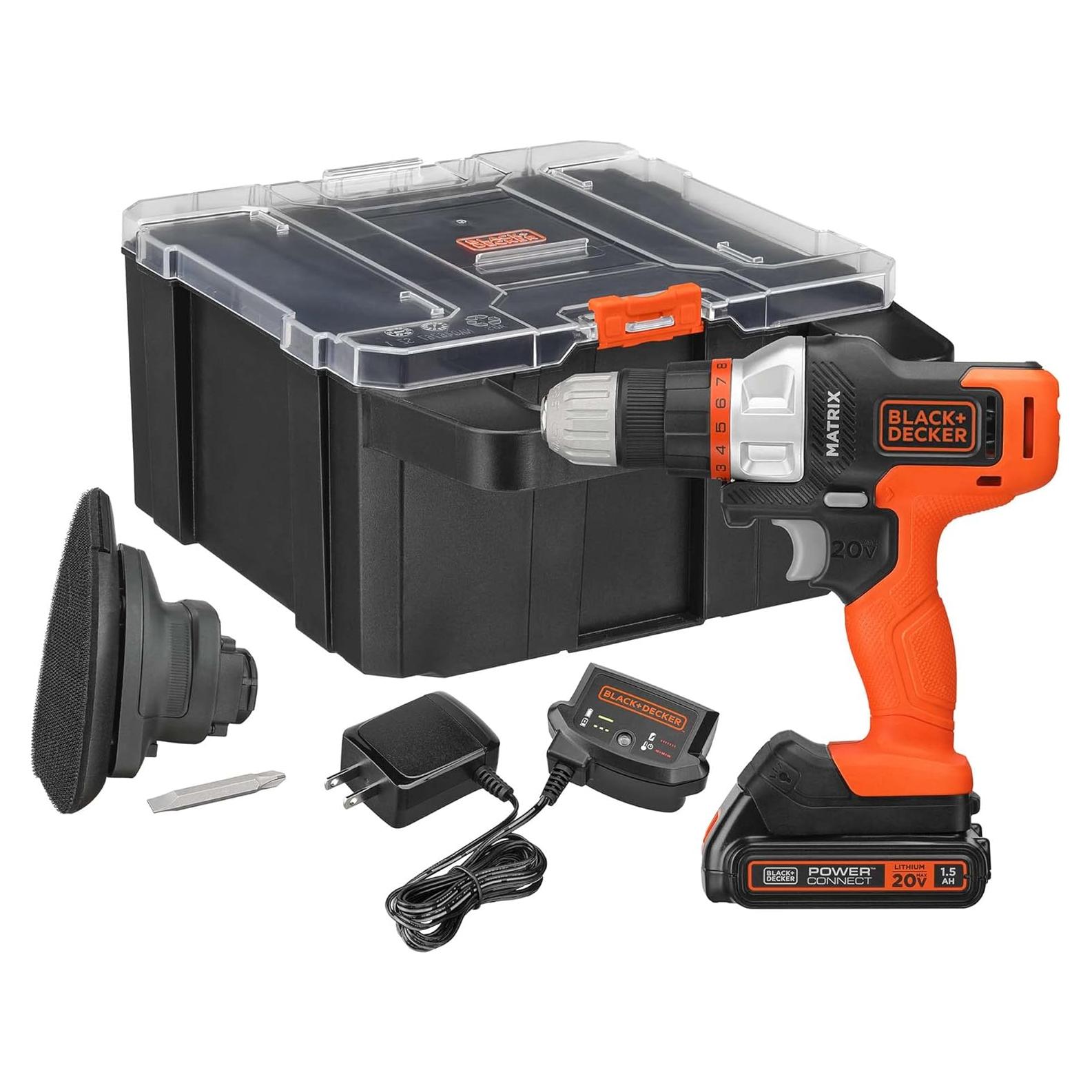 Taladro + Lijadora BLACK+DECKER MATRIX 20V Kit Compacto