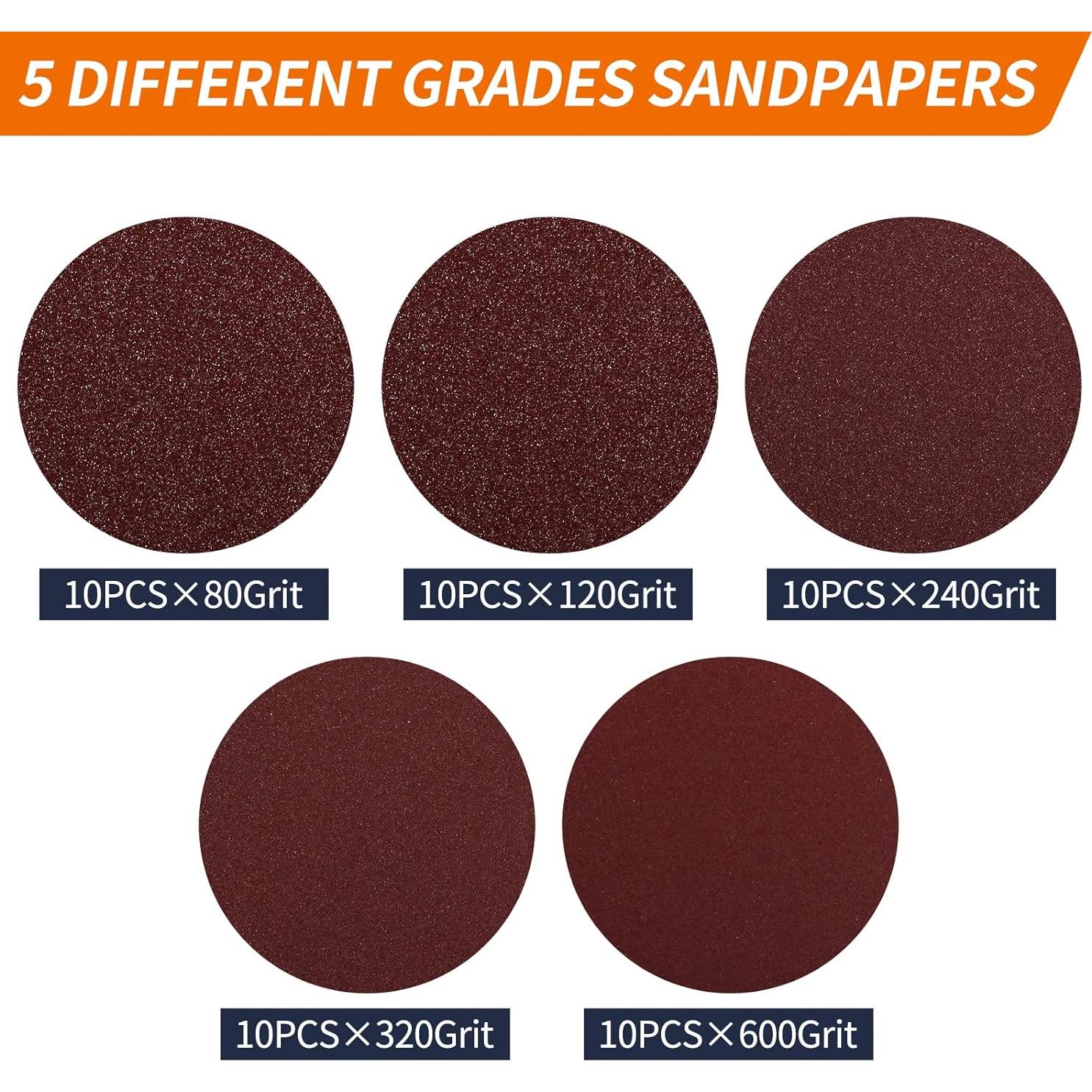 Pad de Respaldo Pomsare 12.7 cm con 50 Discos de Lijado