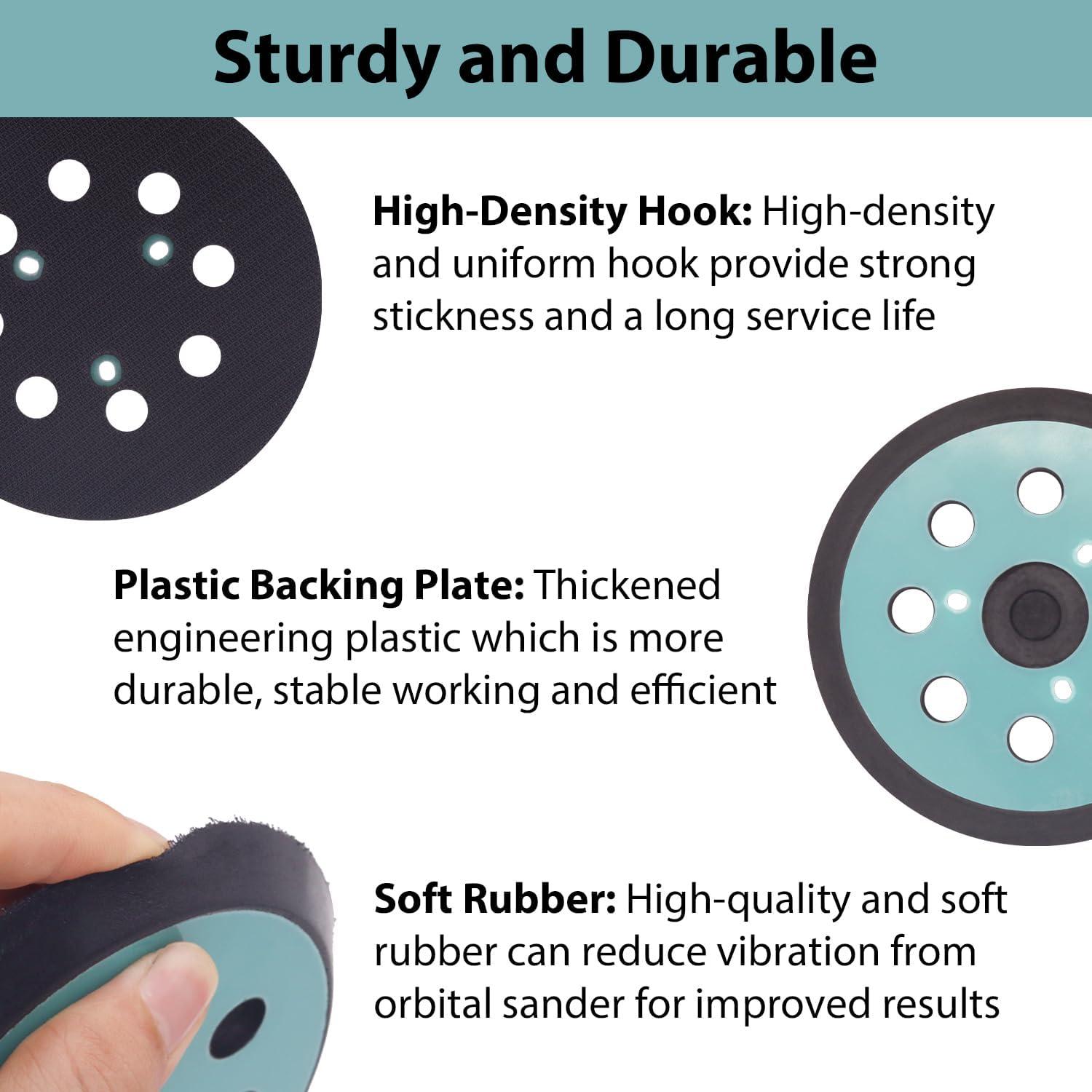 Pad de Lijadora 5" RUIHONGV Compatible con DEWALT y Makita