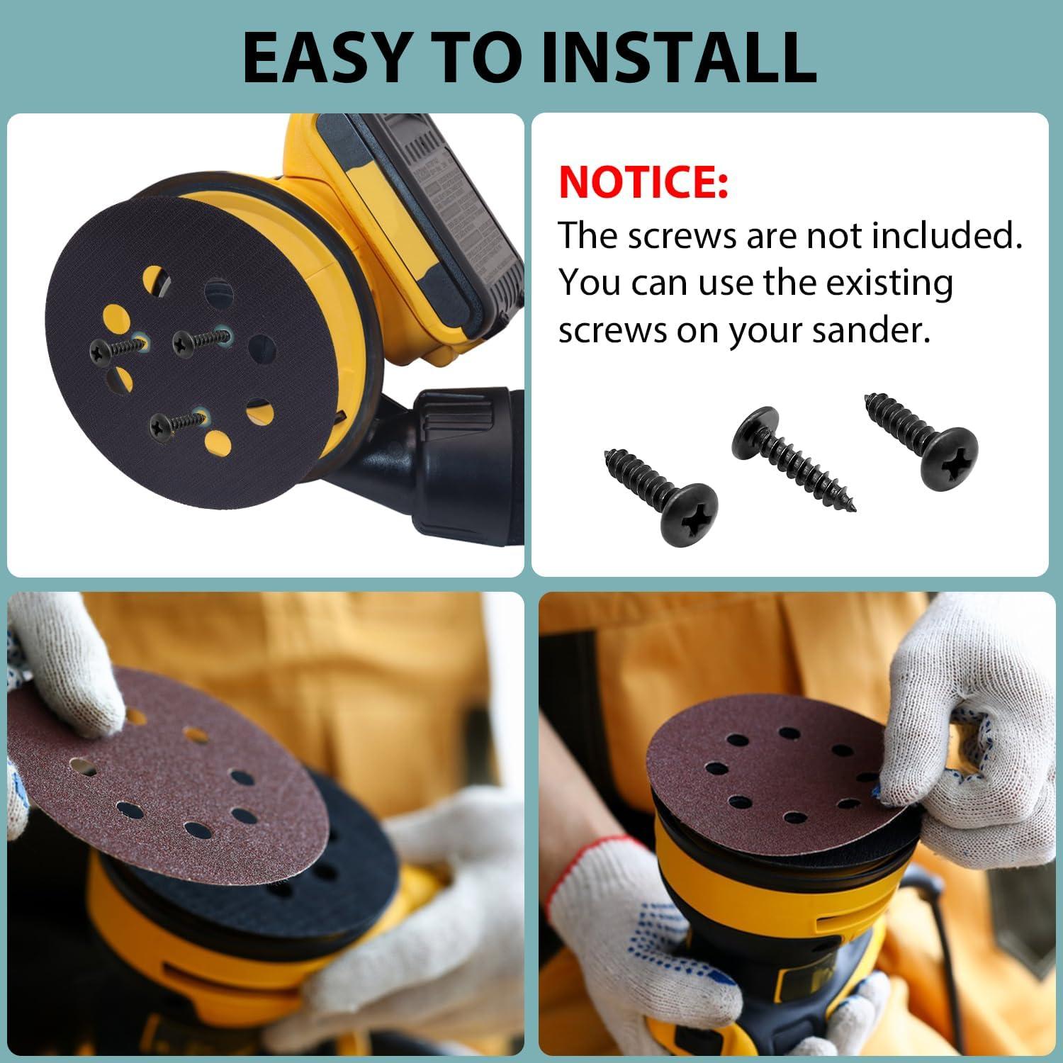 Pad de Lijadora 5" RUIHONGV Compatible con DEWALT y Makita