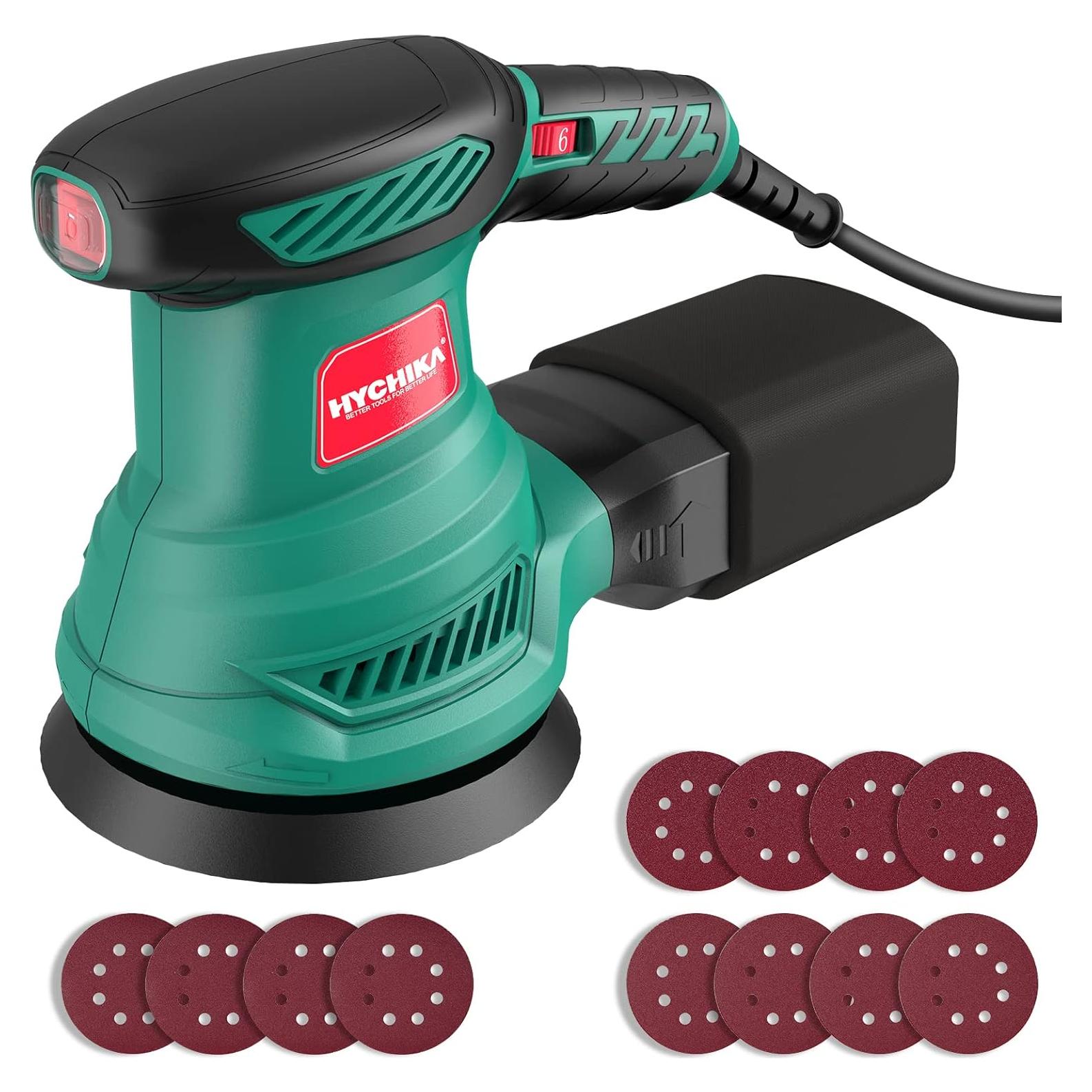 Lijadora Orbital 13000RPM HYCHIKA 2.5A 12 Papeles Lija