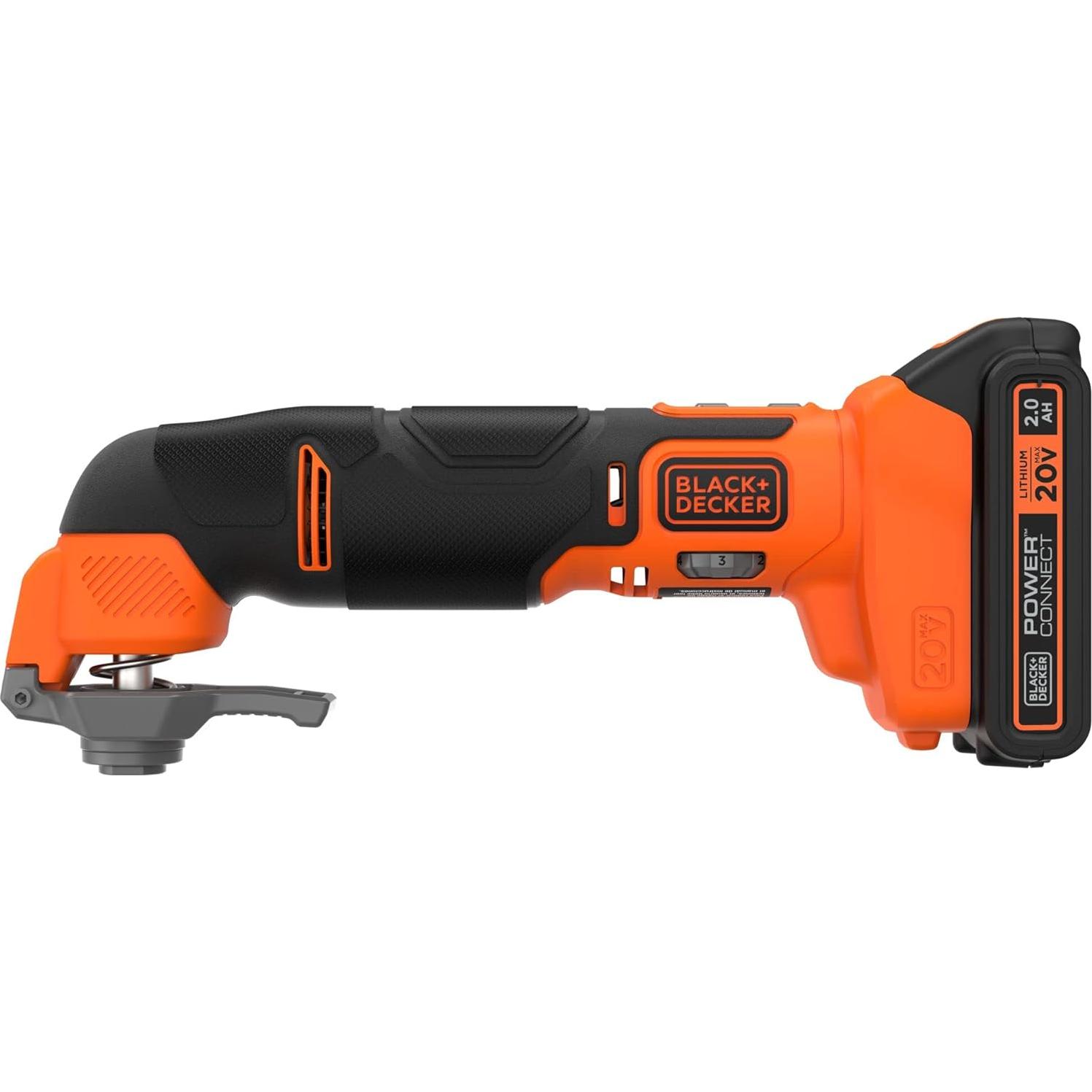 Herramienta Oscilante BLACK+DECKER 20V Inalámbrica 6 Velocidades
