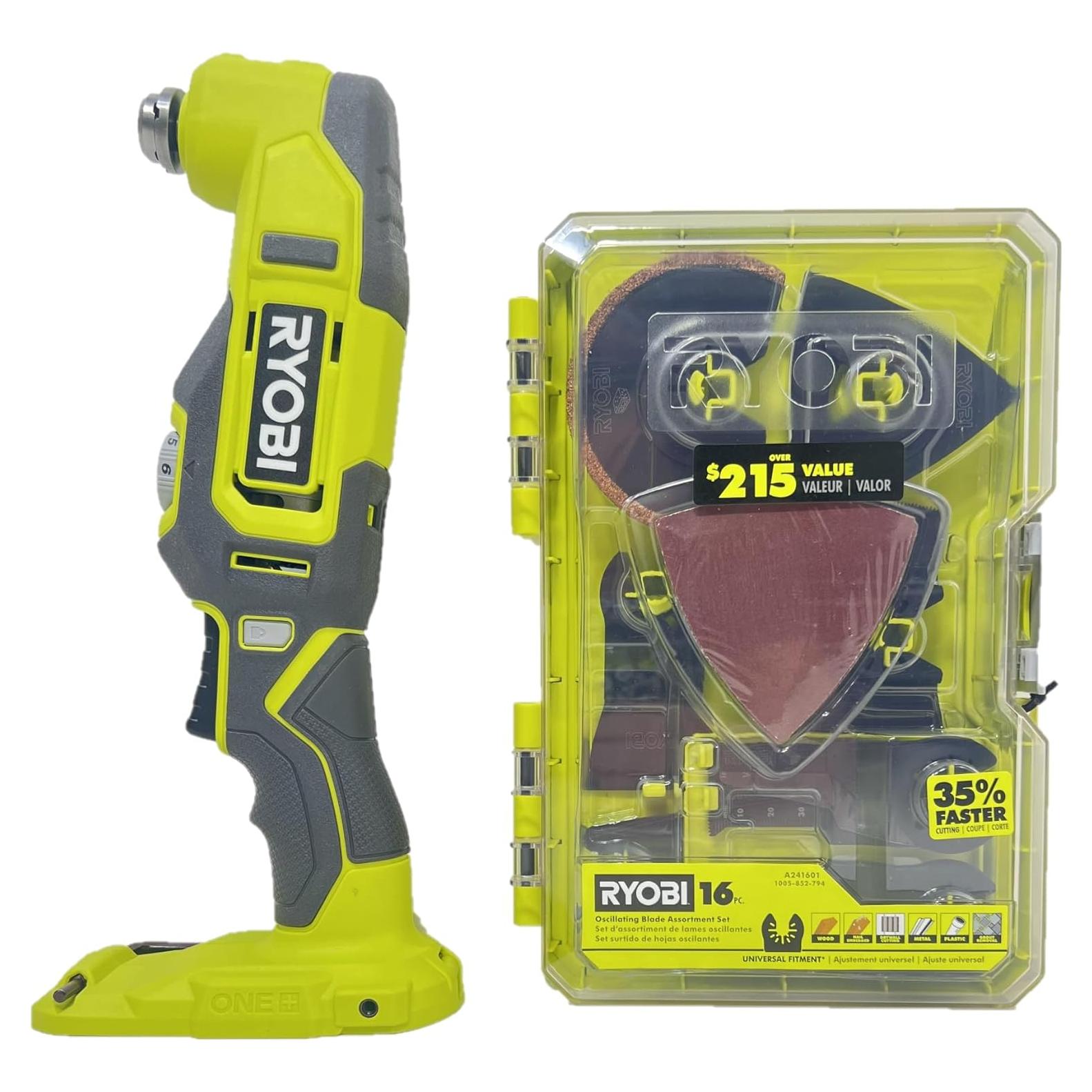 Herramienta Multiusos Inalámbrica Ryobi 18V con 16 Accesorios