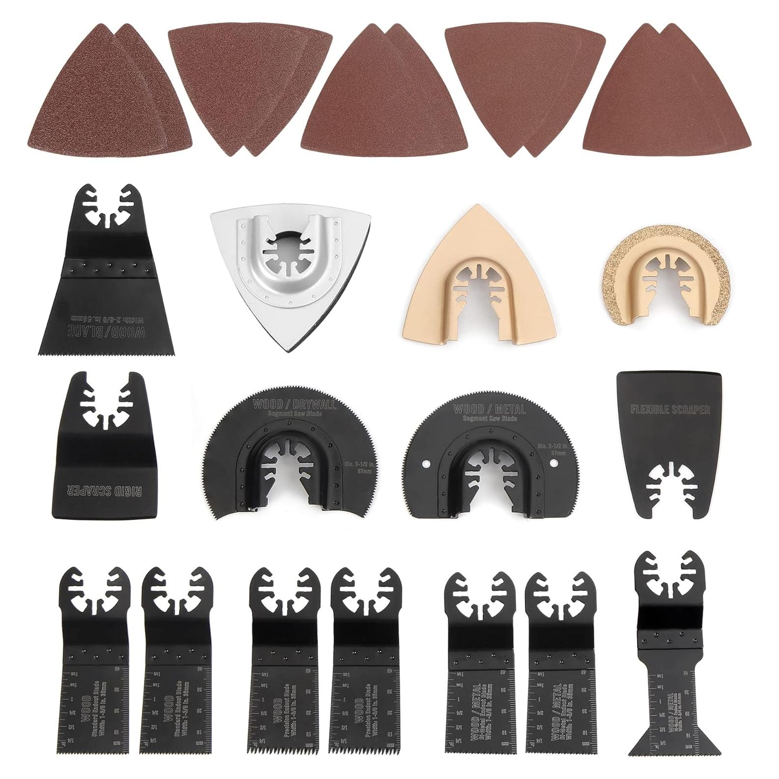 WORKPRO Kit 25 Piezas Accesorios Multiherramienta Oscilante