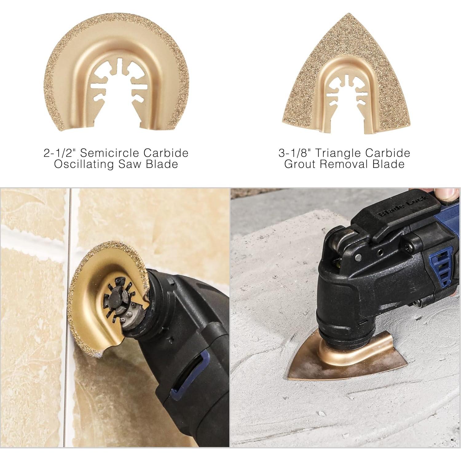 WORKPRO Kit 25 Piezas Accesorios Multiherramienta Oscilante