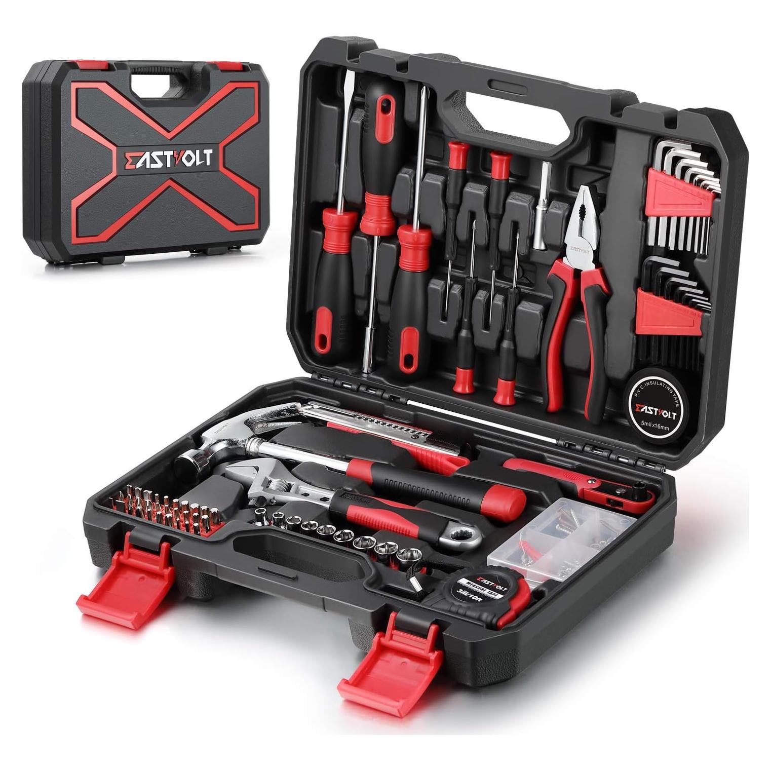 Juego de Herramientas 128 Piezas Eastvolt con Caja Almacenaje