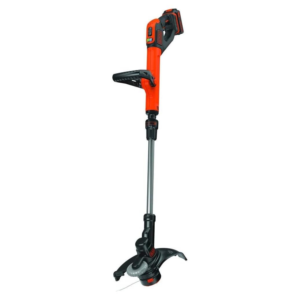 BLACK+DECKER 20V MAX Cordless String Trimmer and Edger with Spool, Battery and Charger Included, 2 Speed, 12 Inch (LST522)