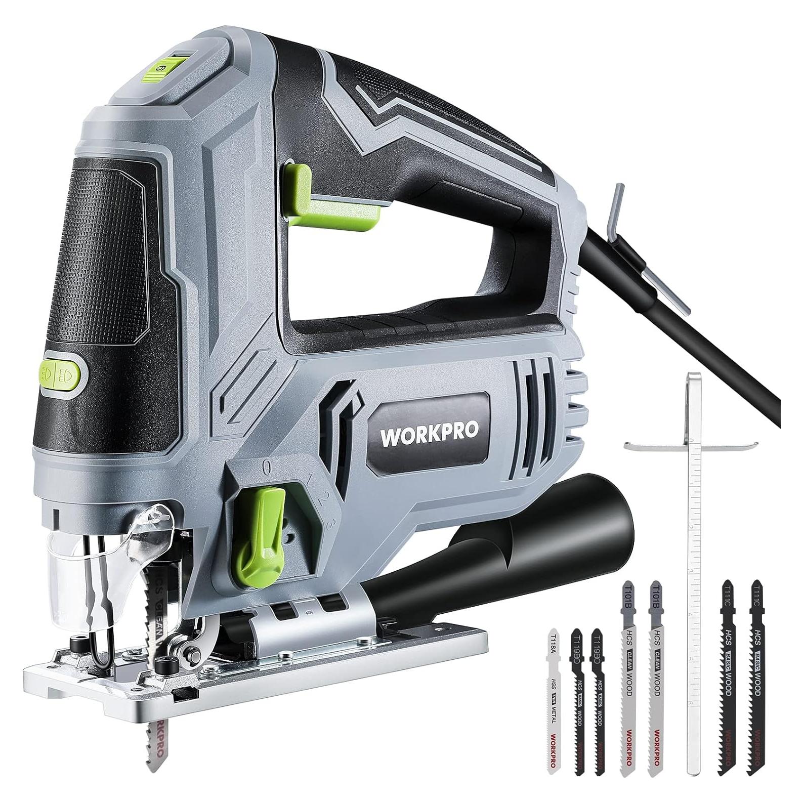 Sierra de Calar WORKPRO 850W 6 Velocidades 7 Hojas LED