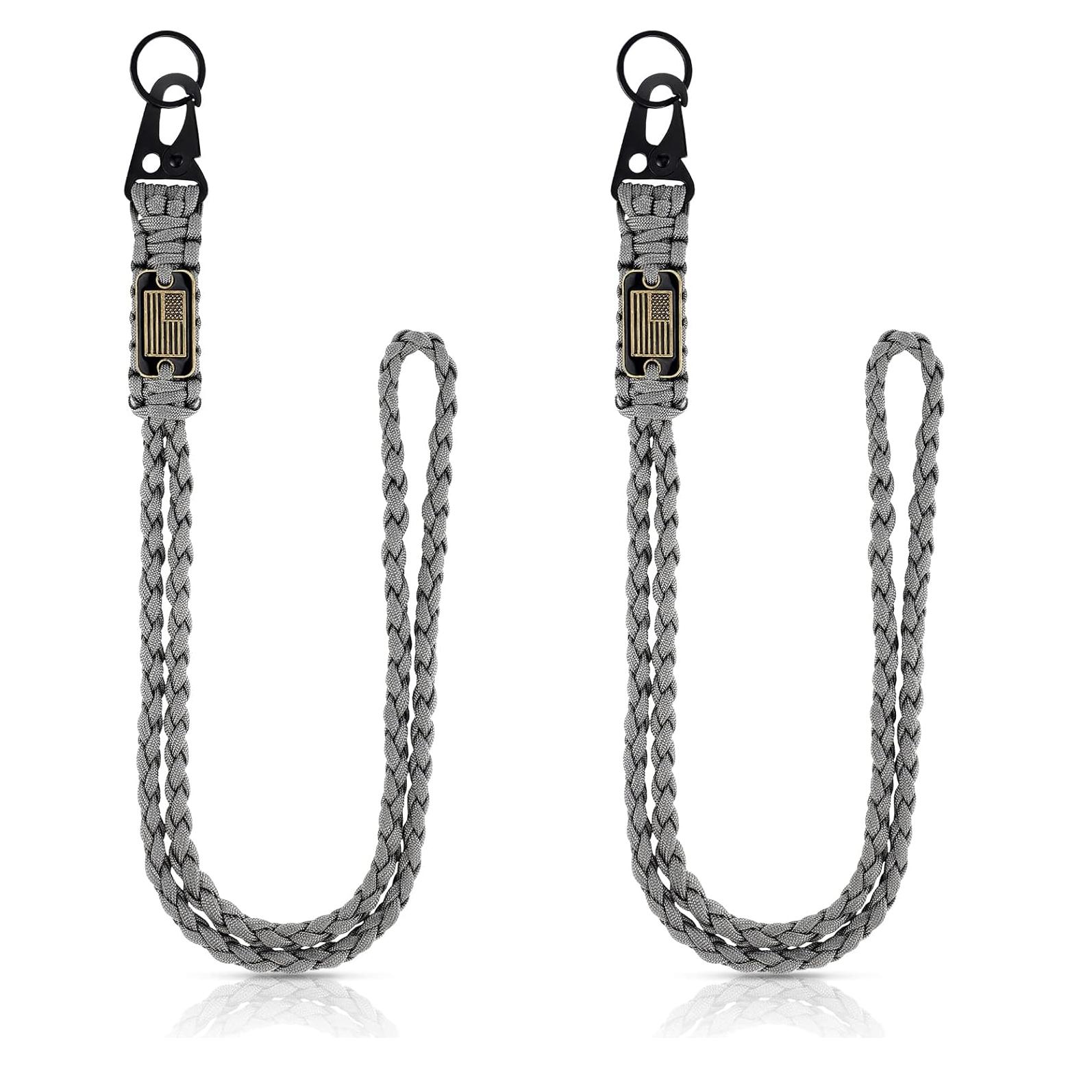 Collar Lanyard Paracord Frienda 2 Piezas 56 cm Gris