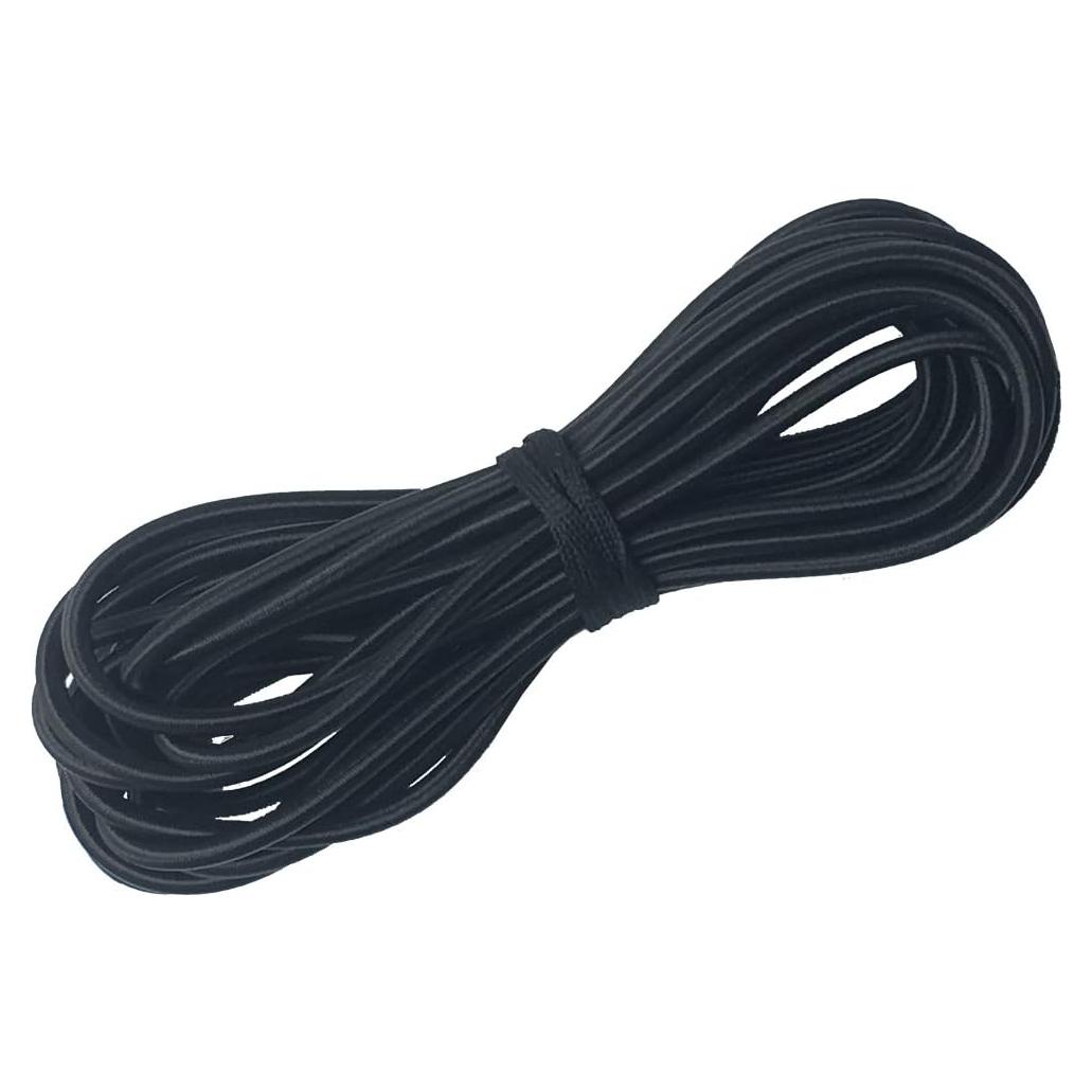 Cuerda Bungee Huouo 0.33cm x 7.62m Elástica Negra