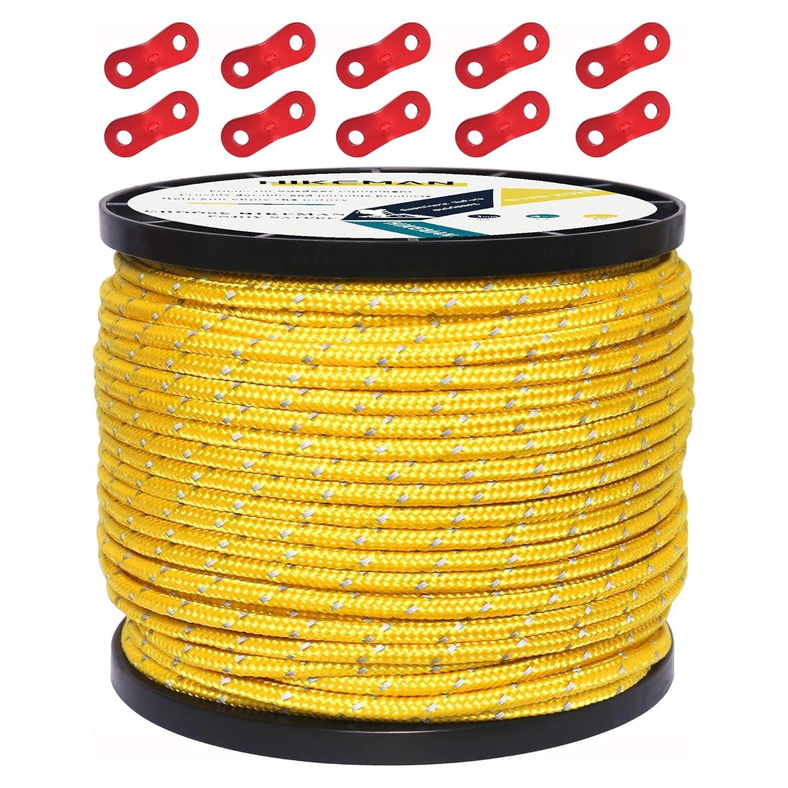 Cuerda Reflectante HIKEMAN 50m Nylon 4mm para Camping