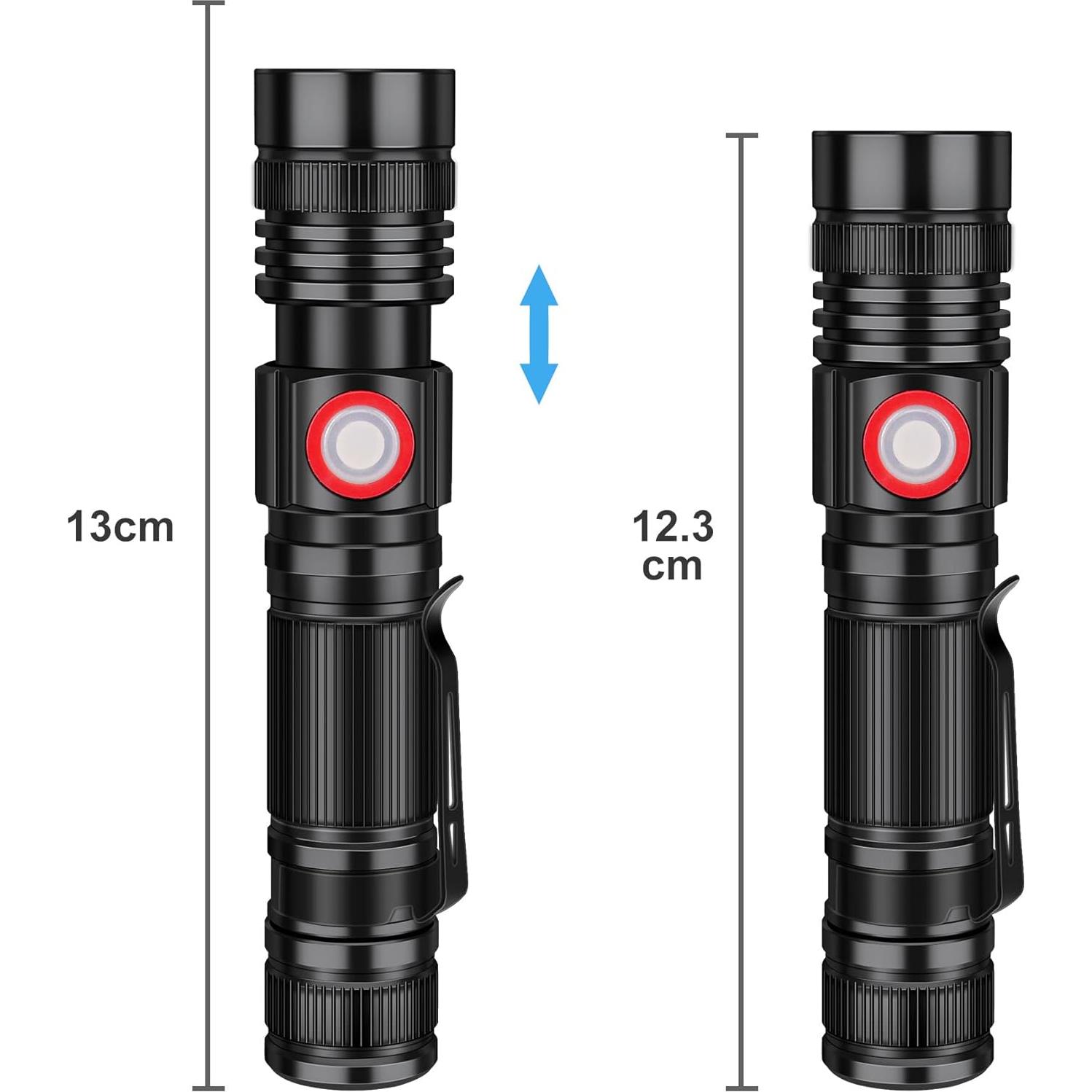 Linterna LED DARKBEAM A300 2000 Lúmenes Recargable USB 2 Pzas