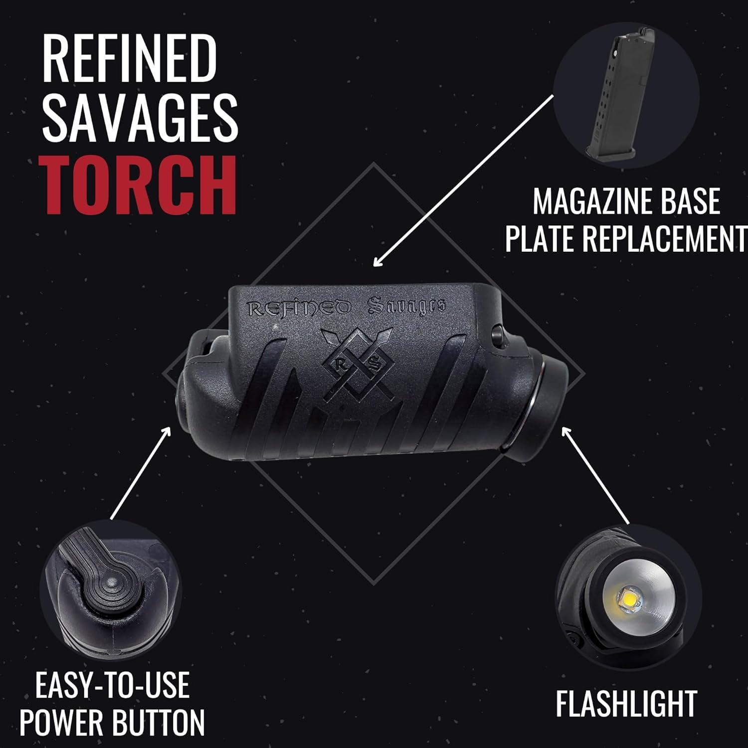 Linterna Táctica Refined Savages para Glock + Kit Encendedor