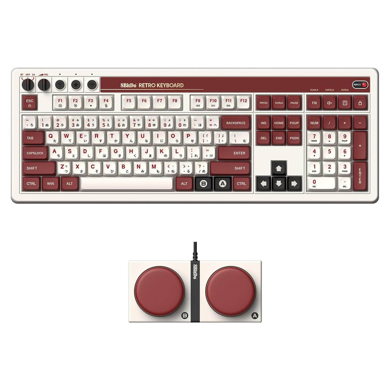 Teclado Mecánico 8Bitdo Fami 108 Teclas Bluetooth USB-C