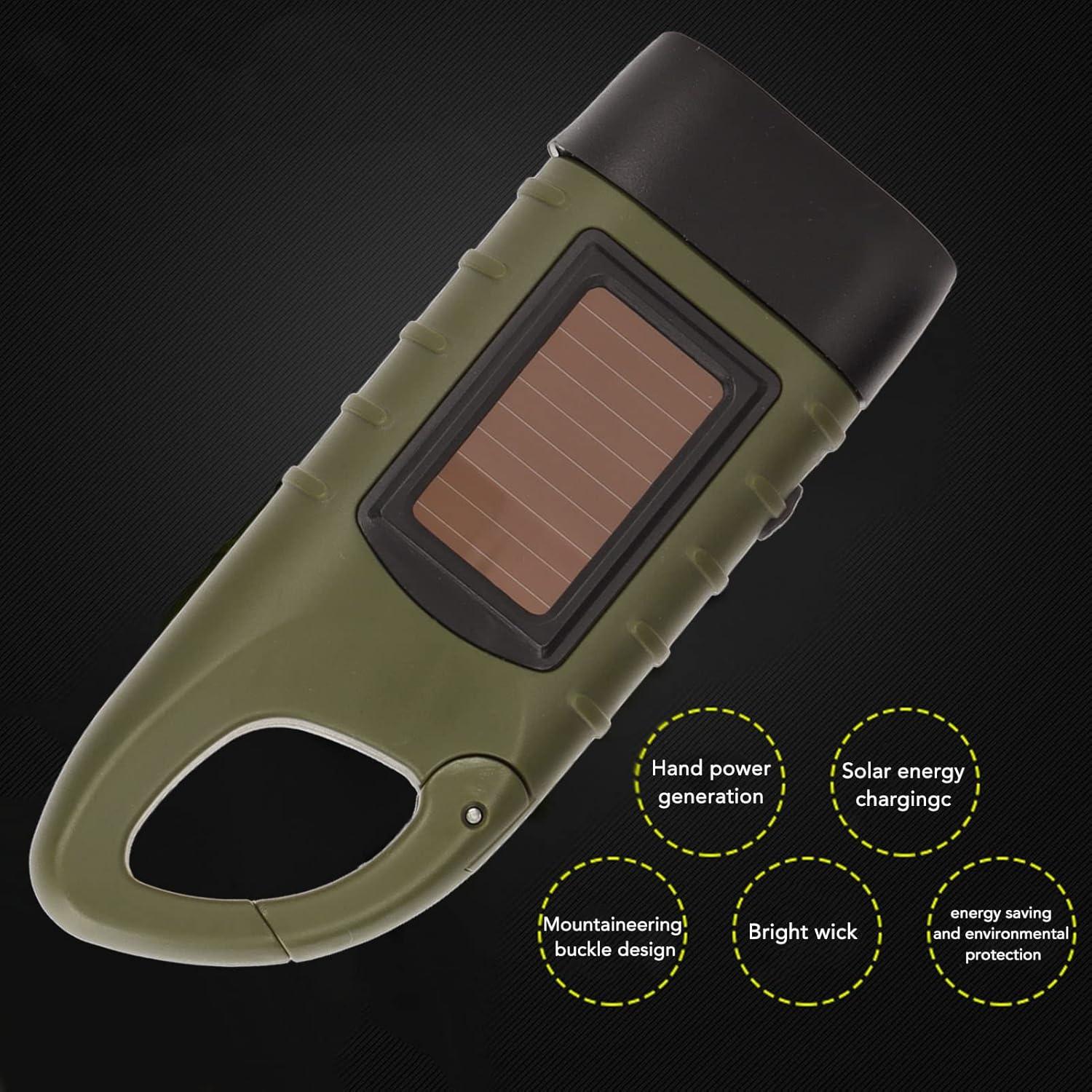 Linterna Solar de Manivela Hilitand 2 Pcs LED Recargable