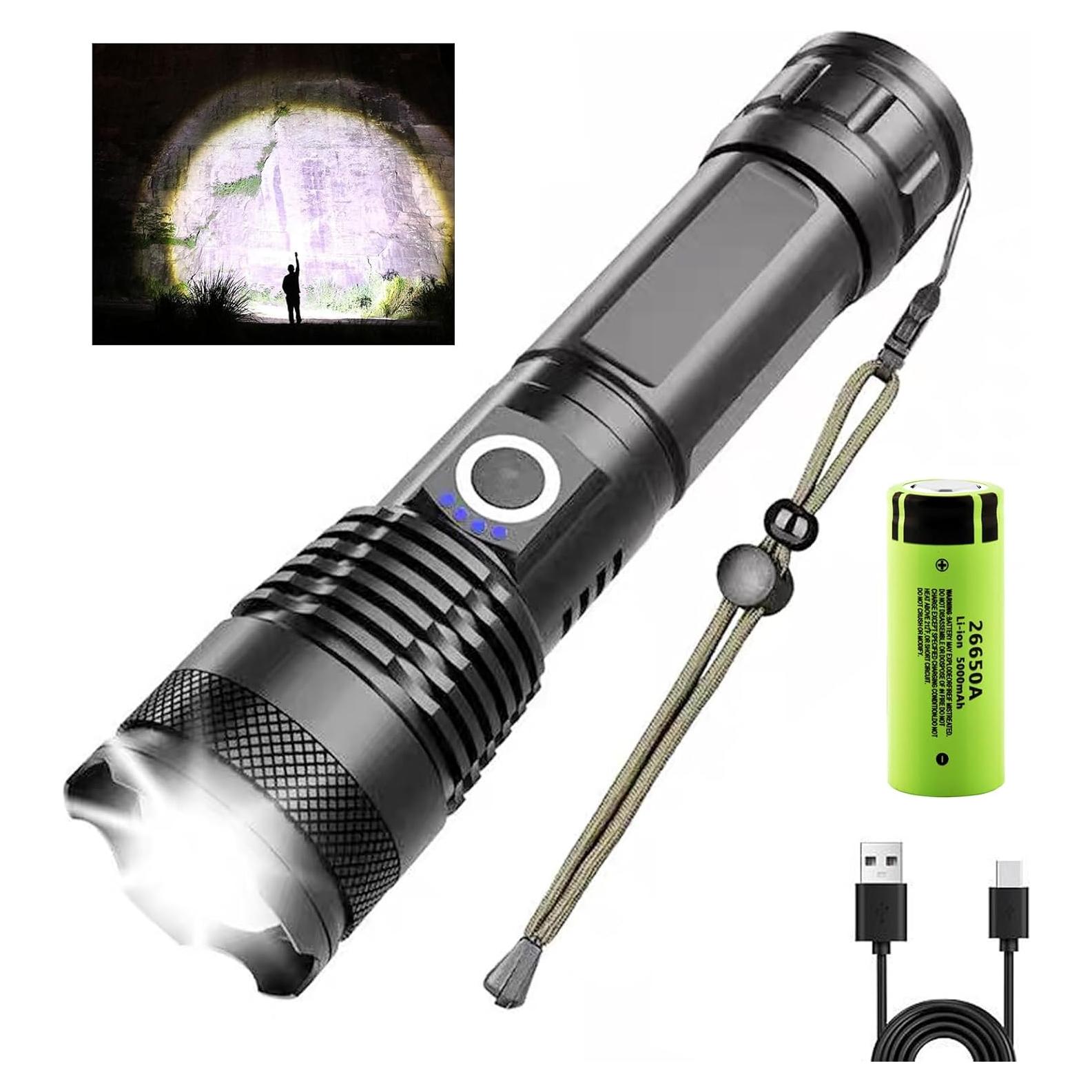 Linterna LED EzoLife 2400mAh 10000 Lúmenes Impermeable